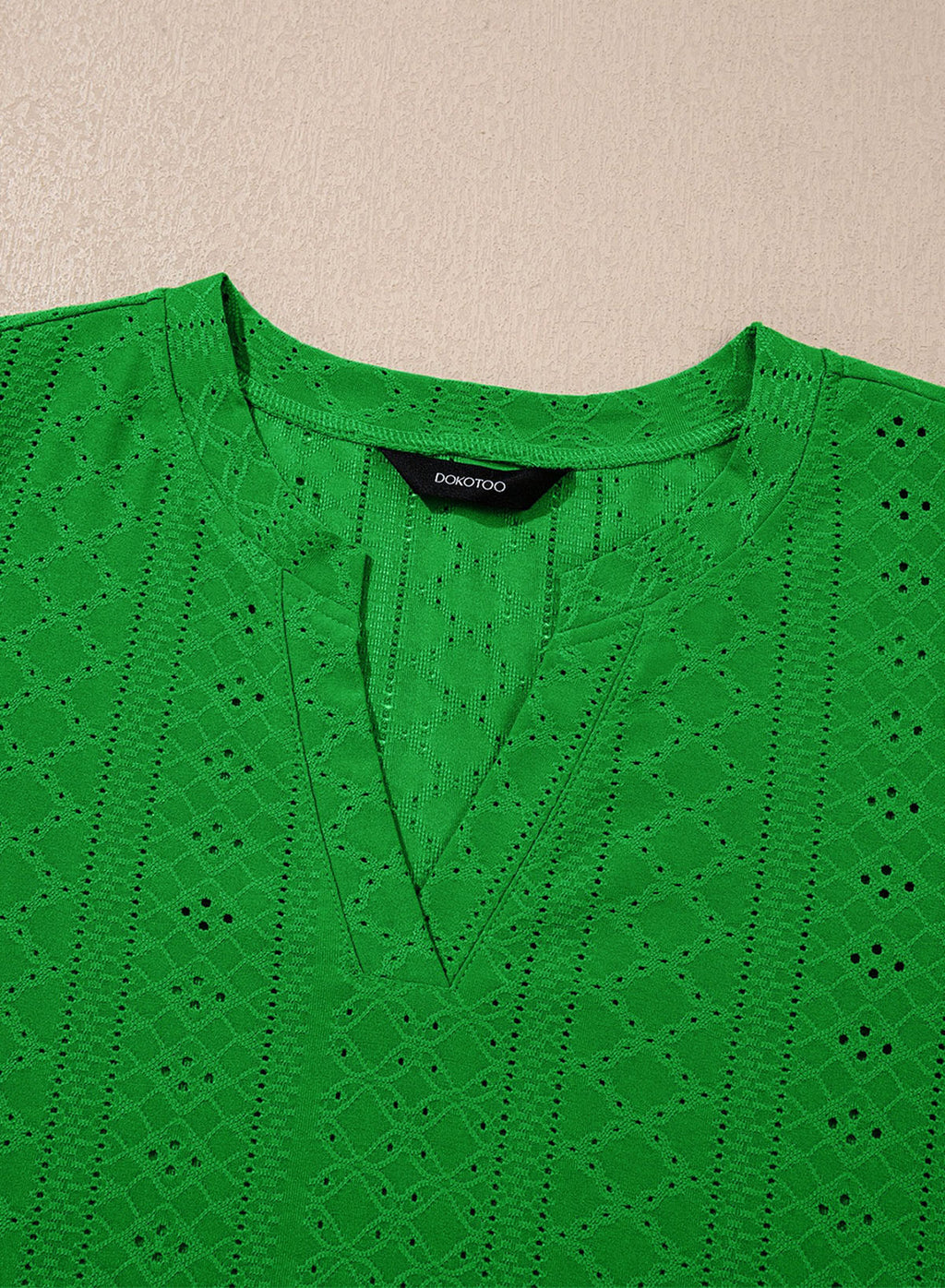 Dokotoo Womens Hollow Out Blouses 3/4 Sleeve Business Tops T-Shirts 2026