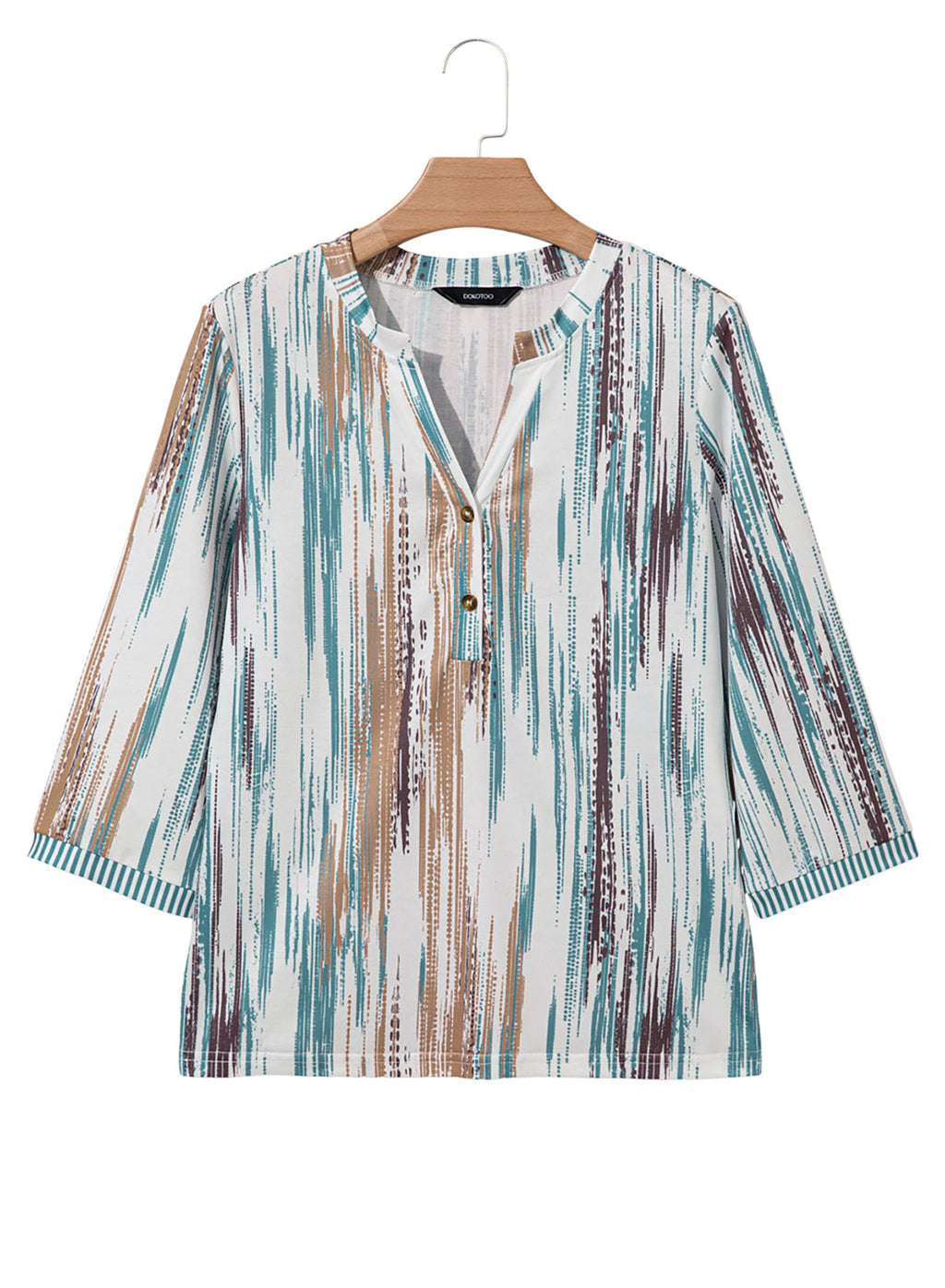 Dokotoo Womens Tops Fall 3/4 Length Sleeve Fashion T-Shirts