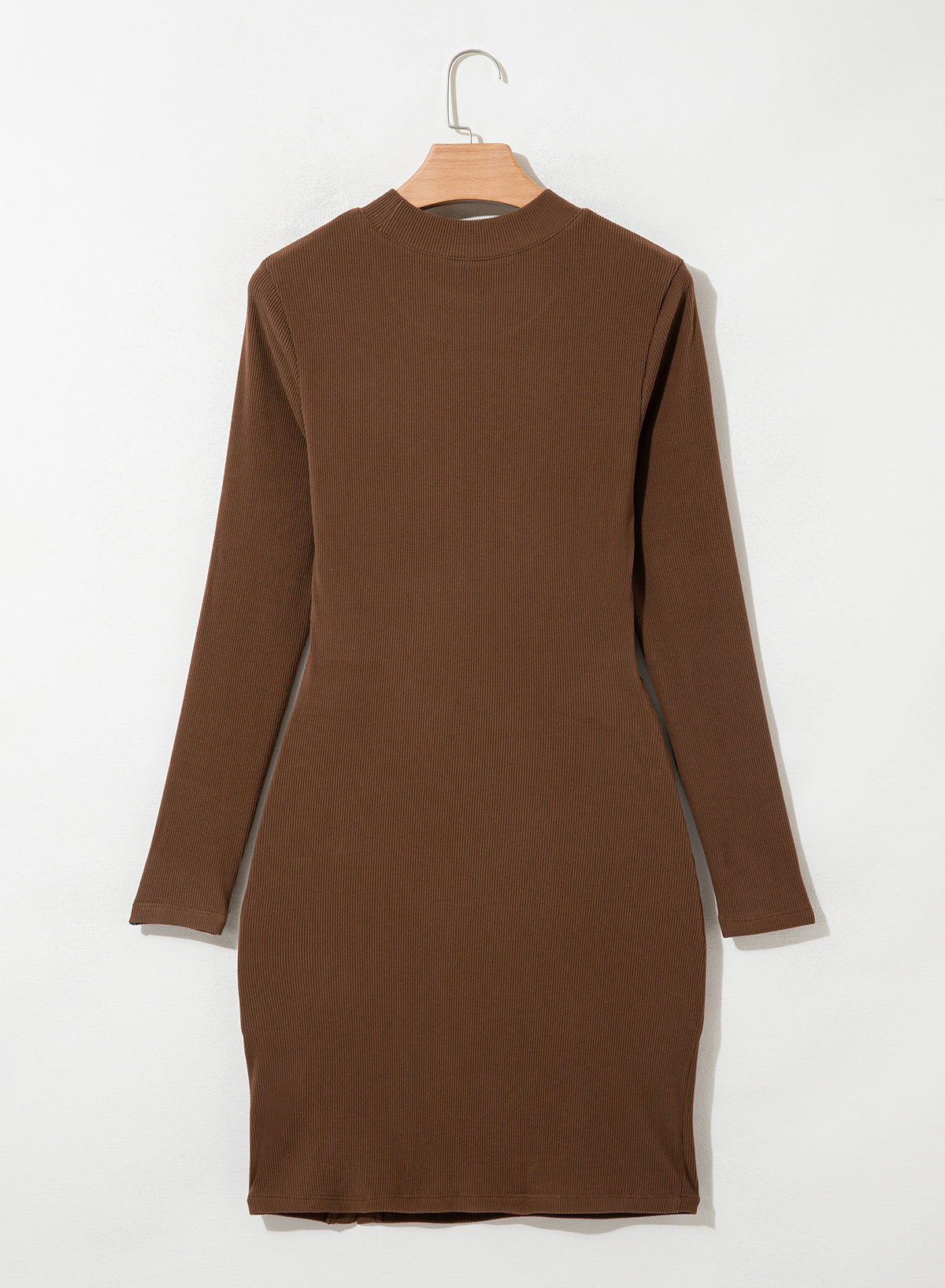 Dokotoo Womens Long Sleeve Ribbed Knit Ruched Mini Bodycon Dresses