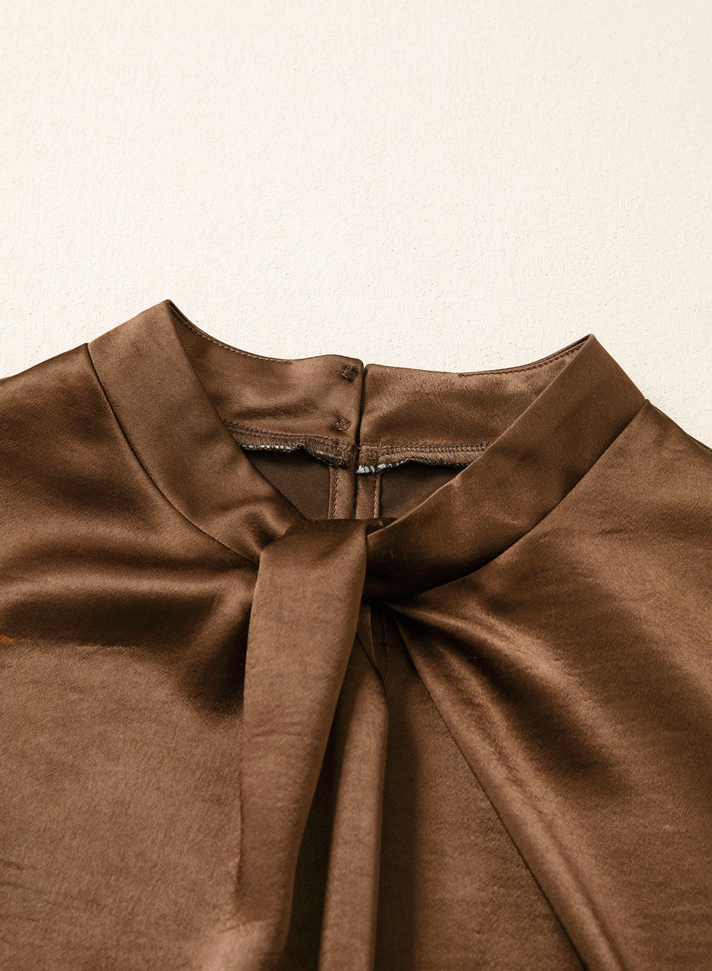 Women's Long Sleeve Satin Blouse,Mock Neck Work Silk Shirts,Dressy Tops for Business Casual Office