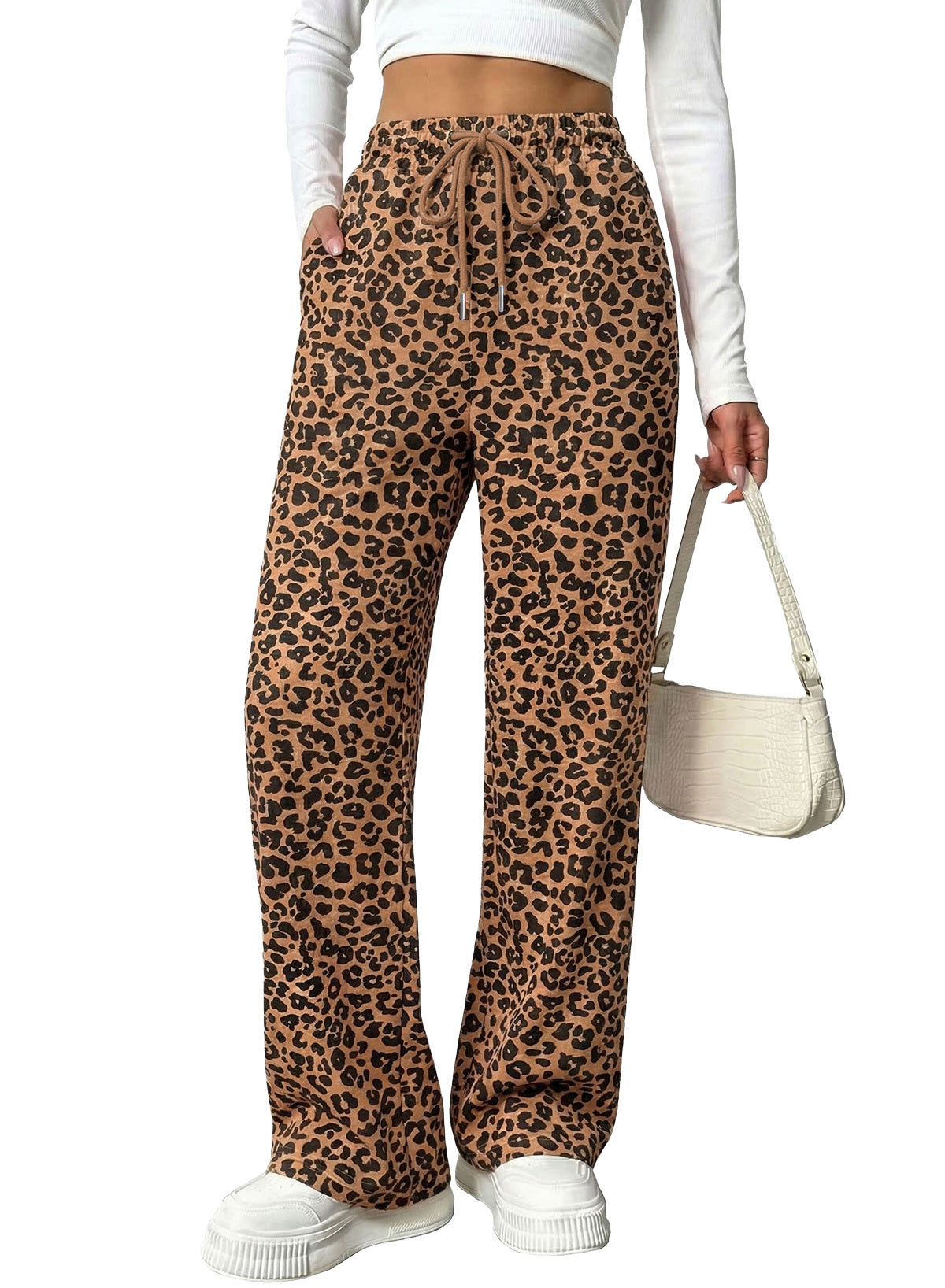 Resyla Y2K Retro American Fashion Street Chic Leopard Print Women Sweatpants