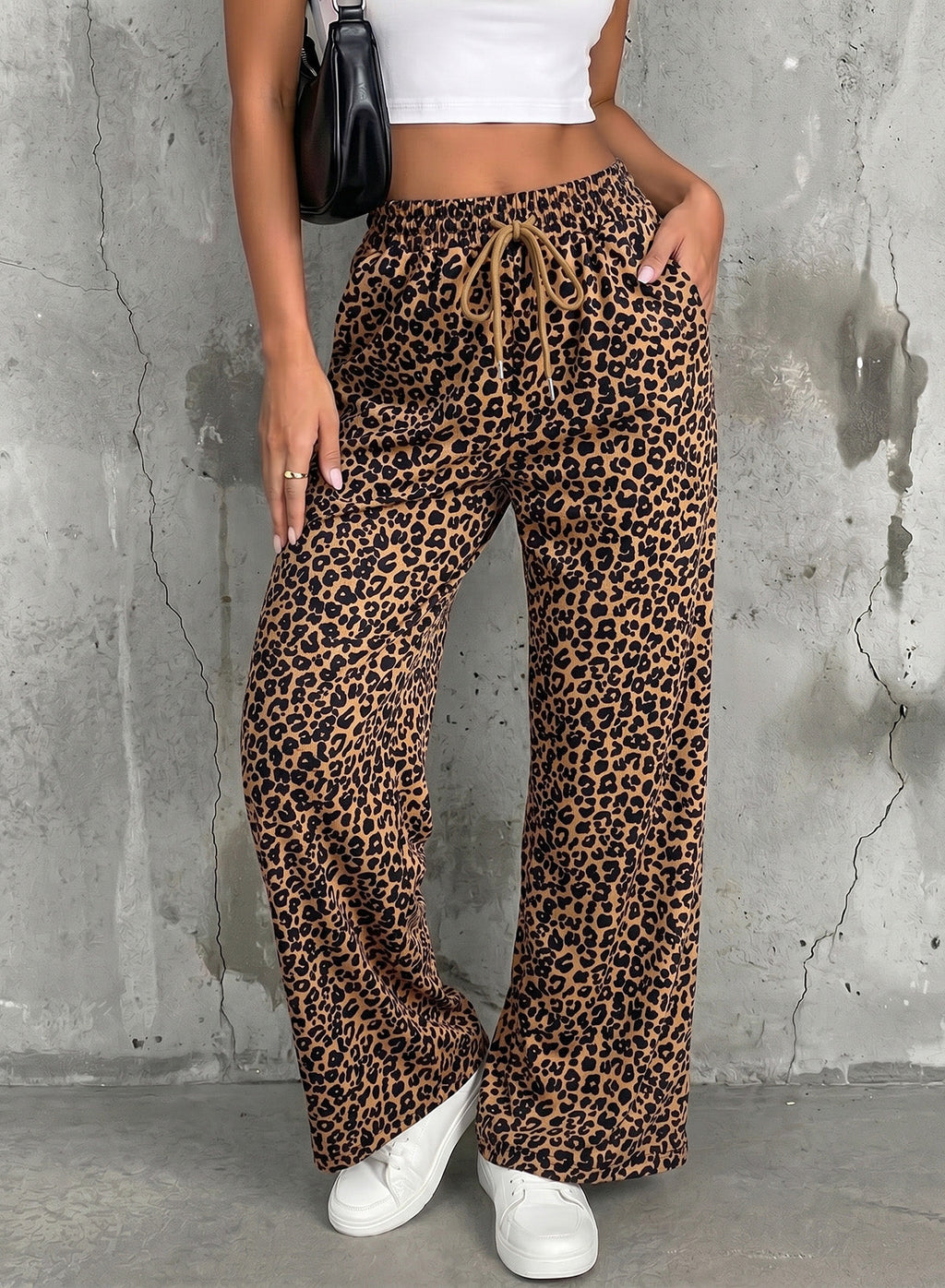 Resyla Y2K Retro American Fashion Street Chic Leopard Print Women Sweatpants