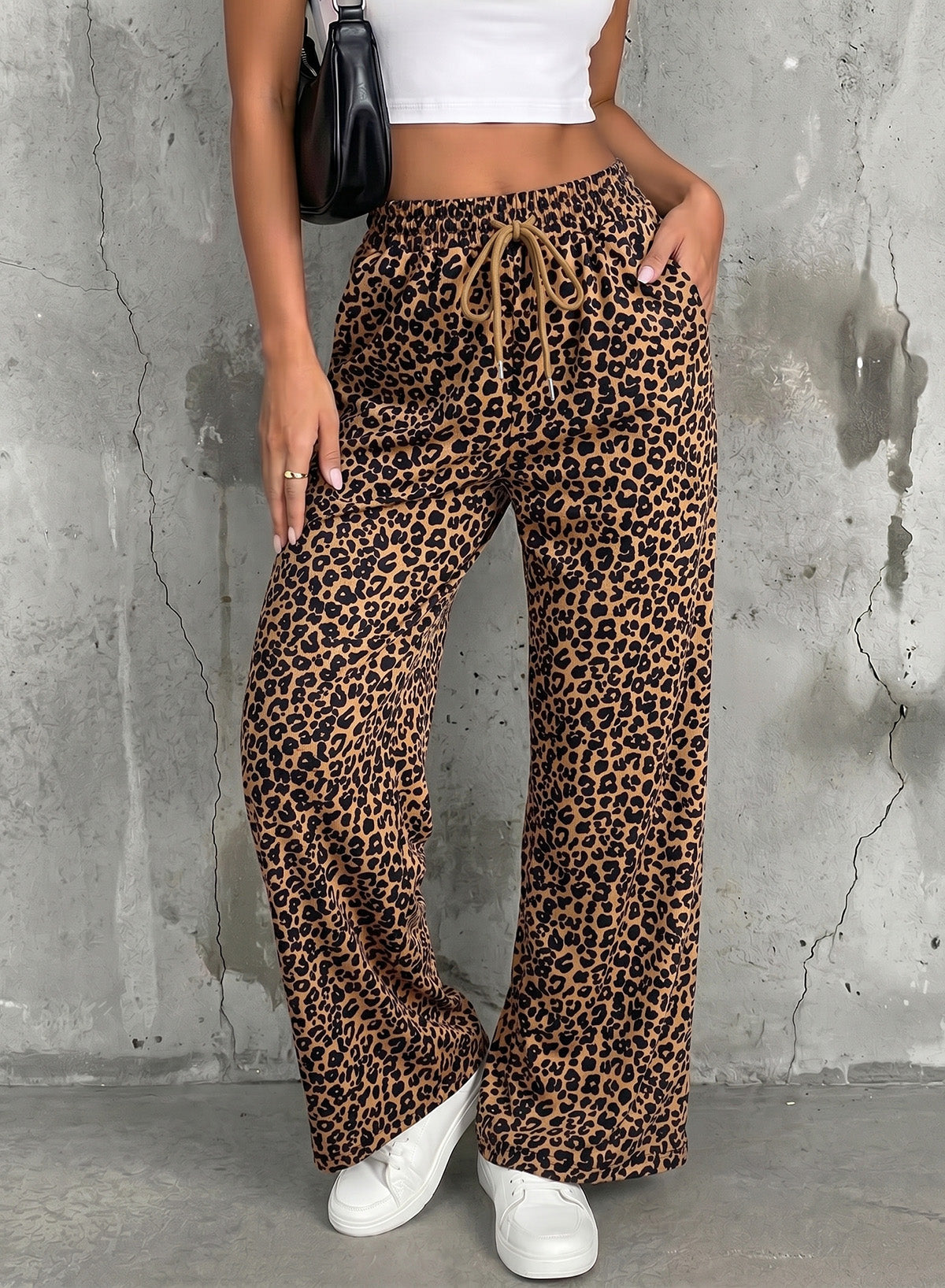 Resyla Y2K Retro American Fashion Street Chic Leopard Print Women Sweatpants