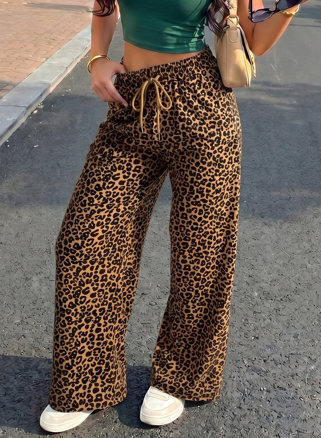 Resyla Y2K Retro American Fashion Street Chic Leopard Print Women Sweatpants