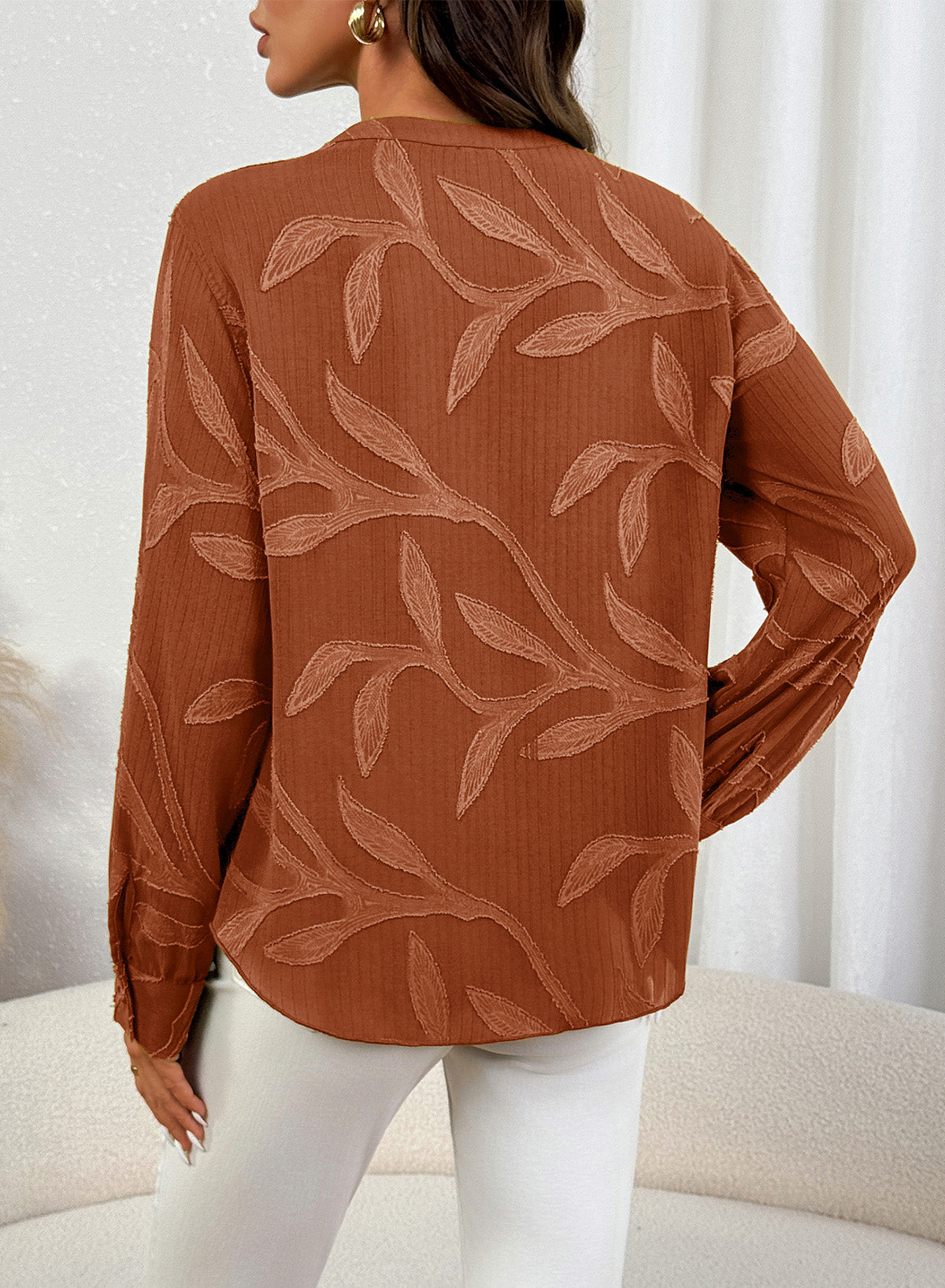 Womens Tops Casual Crewneck Boho Floral Button Down Shirts