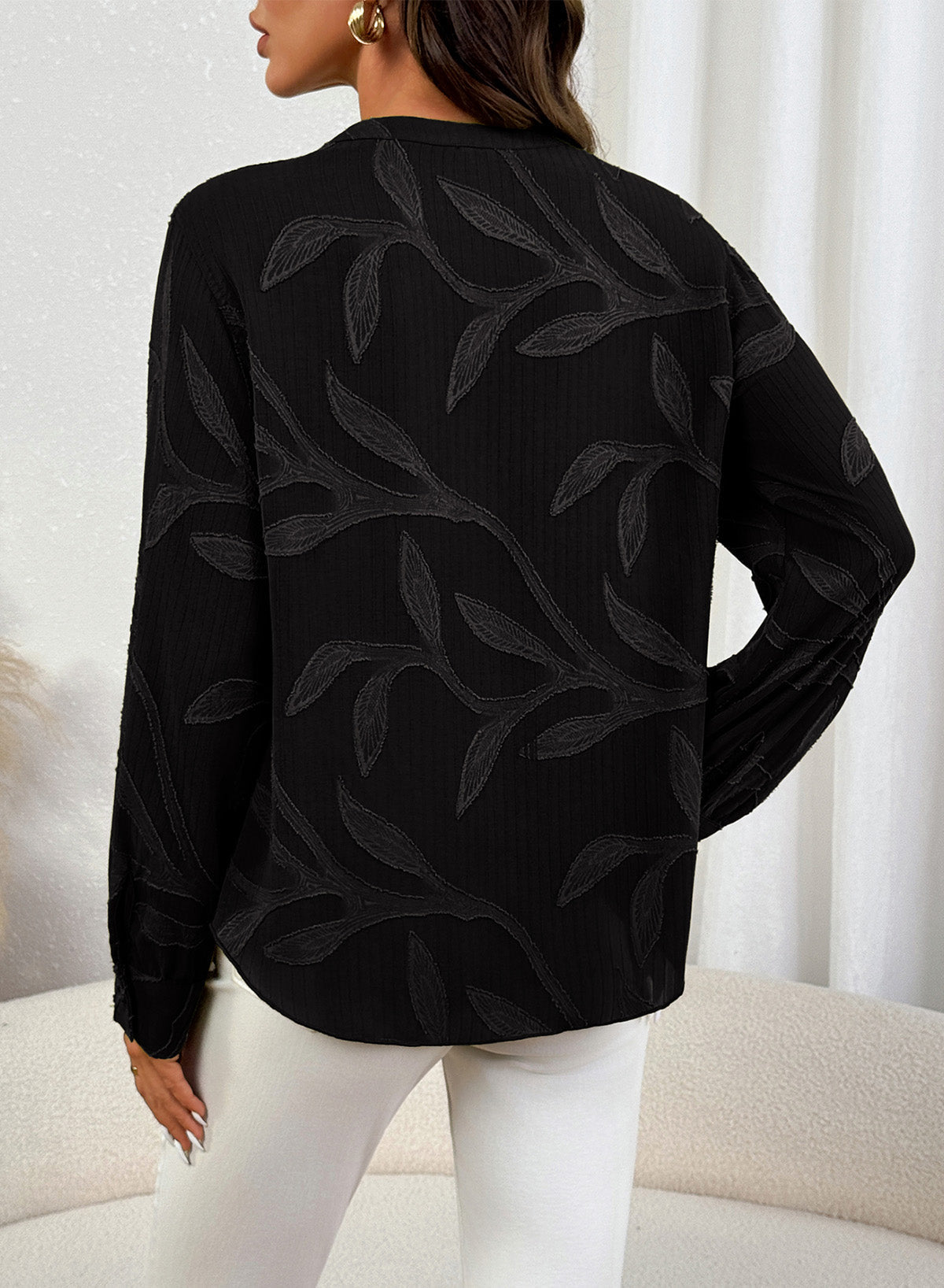 Womens Tops Casual Crewneck Boho Floral Button Down Shirts