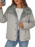 Faux Fur Detachable Oversized Cotton Jacket