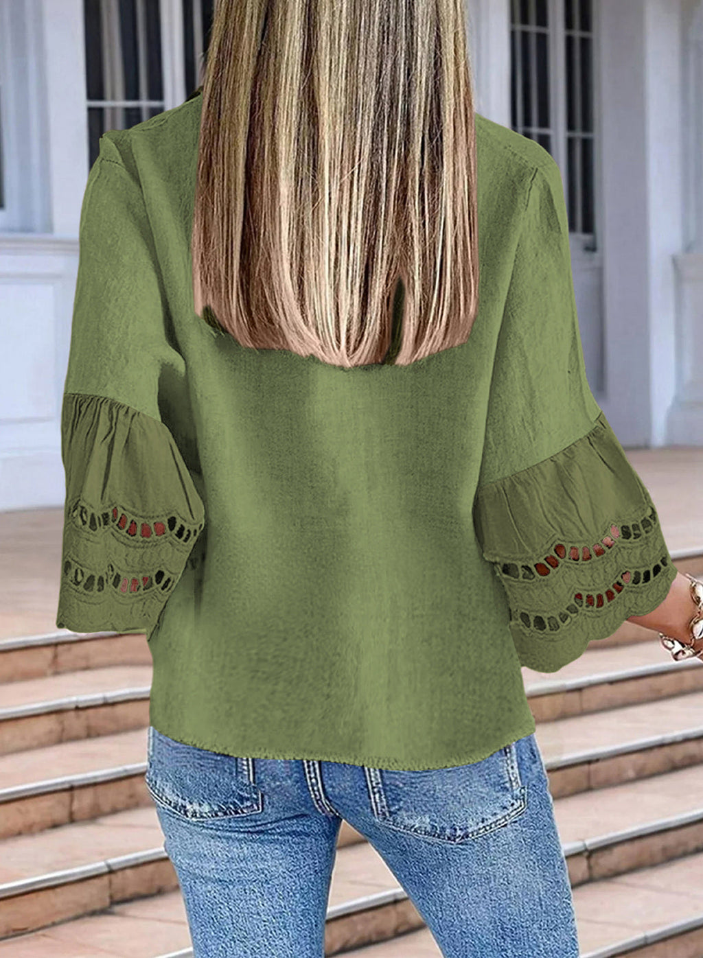 Dokotoo Womens Half Sleeve Hollow Out Ruffle Shirts 2026 Fall Tops Blouses