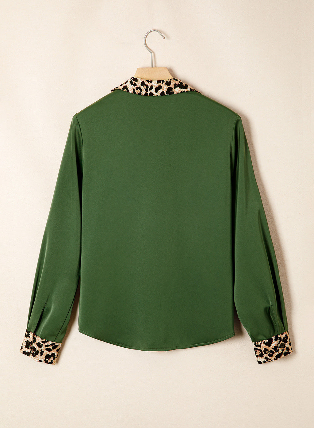 Dokotoo Womens Tops Business Casual Outfits Long Sleeve V Neck Button Down Shirts Satin Leopard Print Elegant Work Blouses