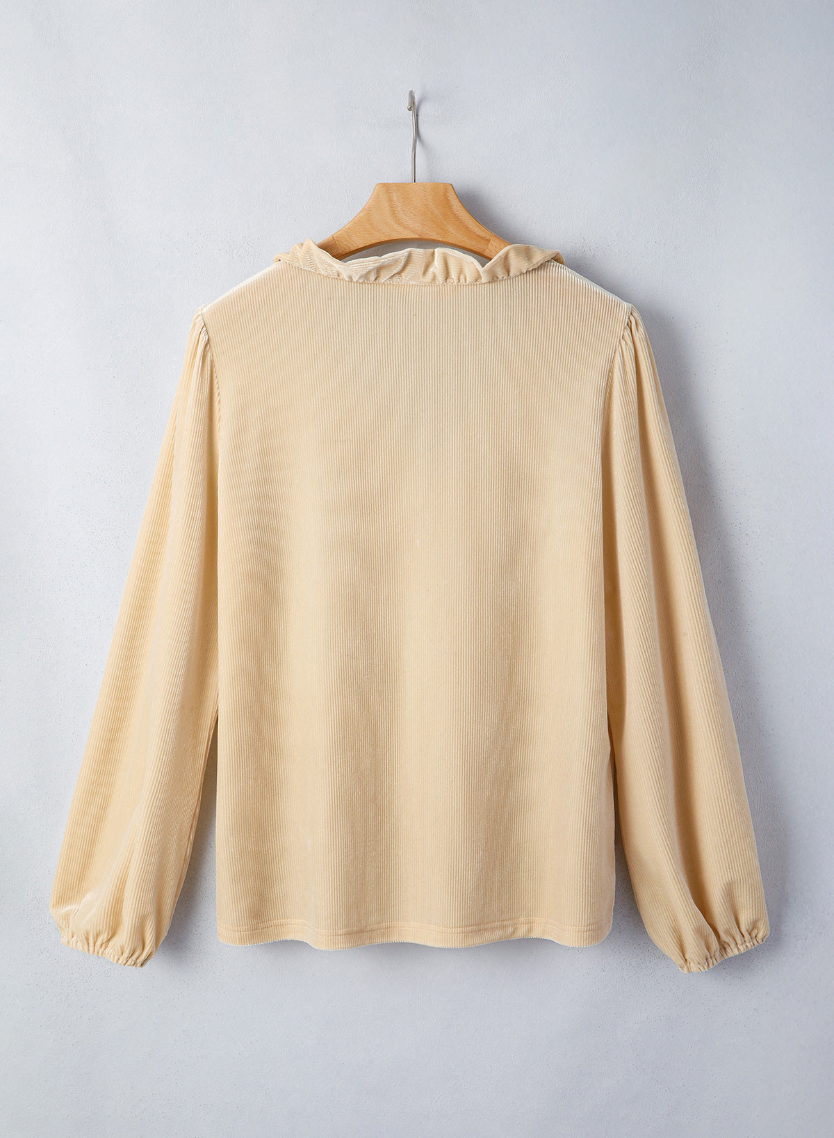 Dokotoo Womens Tops Ruffle V Neck Button Long Sleeve Shirts for Women