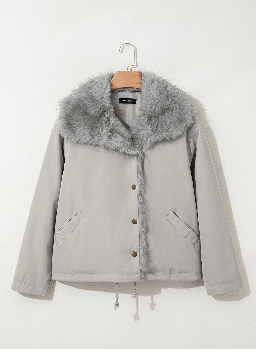 Faux Fur Detachable Oversized Cotton Jacket