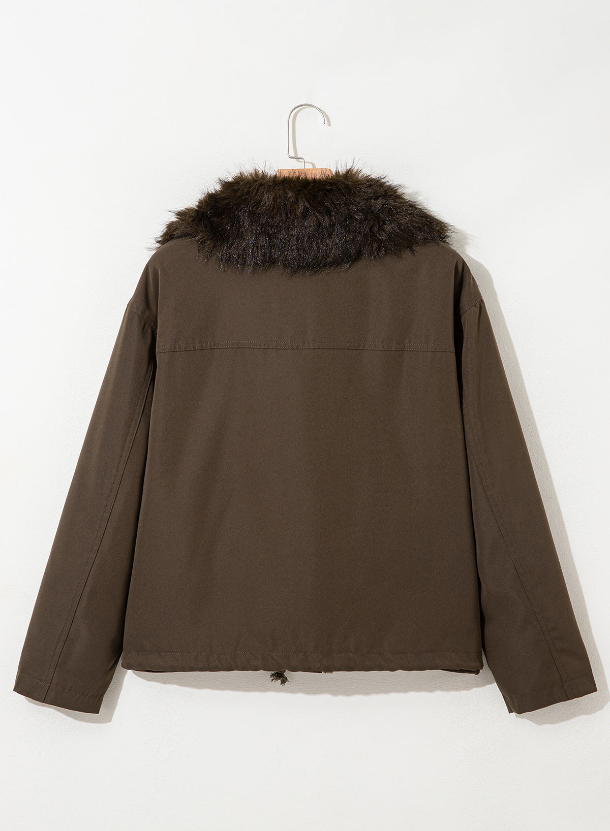 Faux Fur Detachable Oversized Cotton Jacket