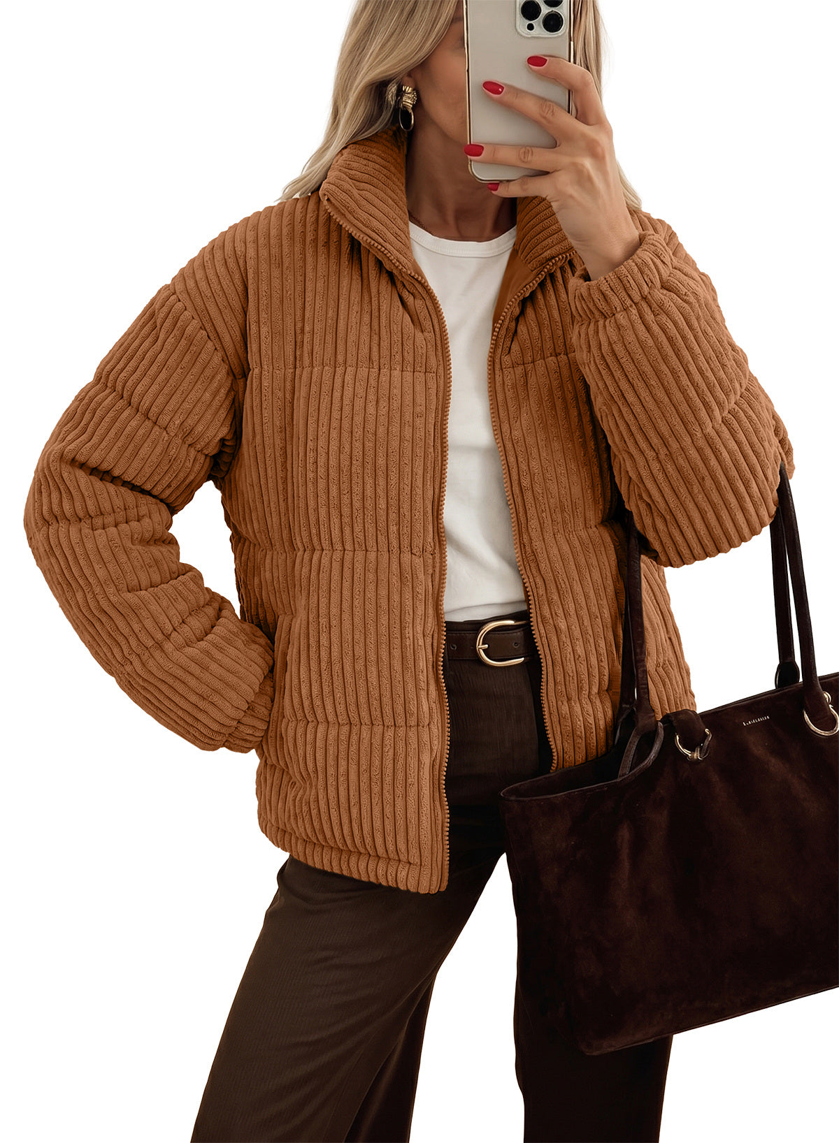 Corduroy Padded Coat In Fall/Winter