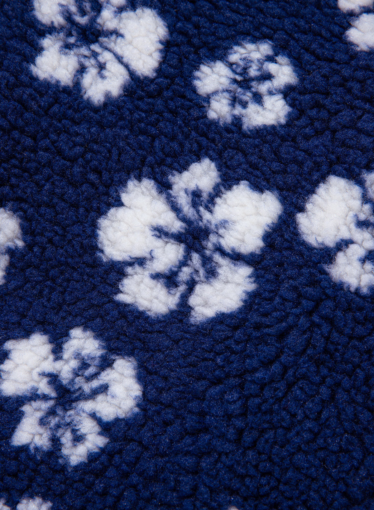 Zip Front Floral Sherpa Fleece Jacket