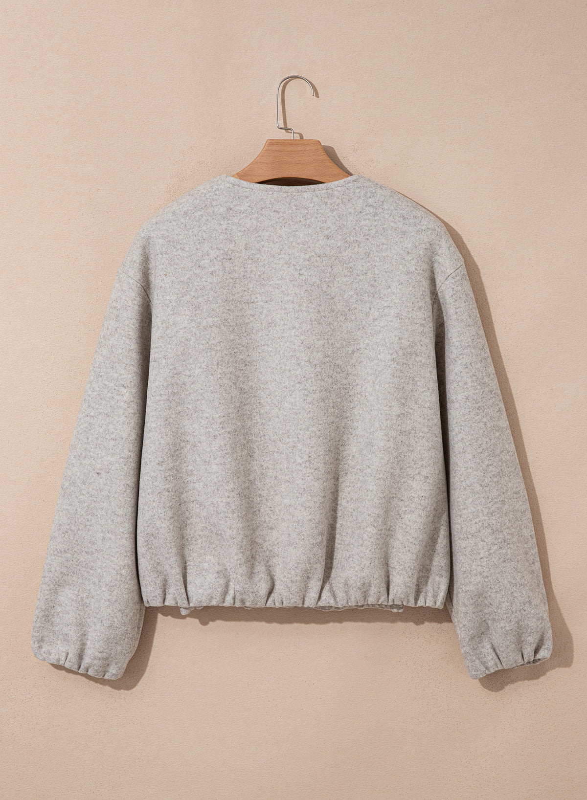 Bomber Jacket for Women Trendy Long Sleeve Coat with Pockets