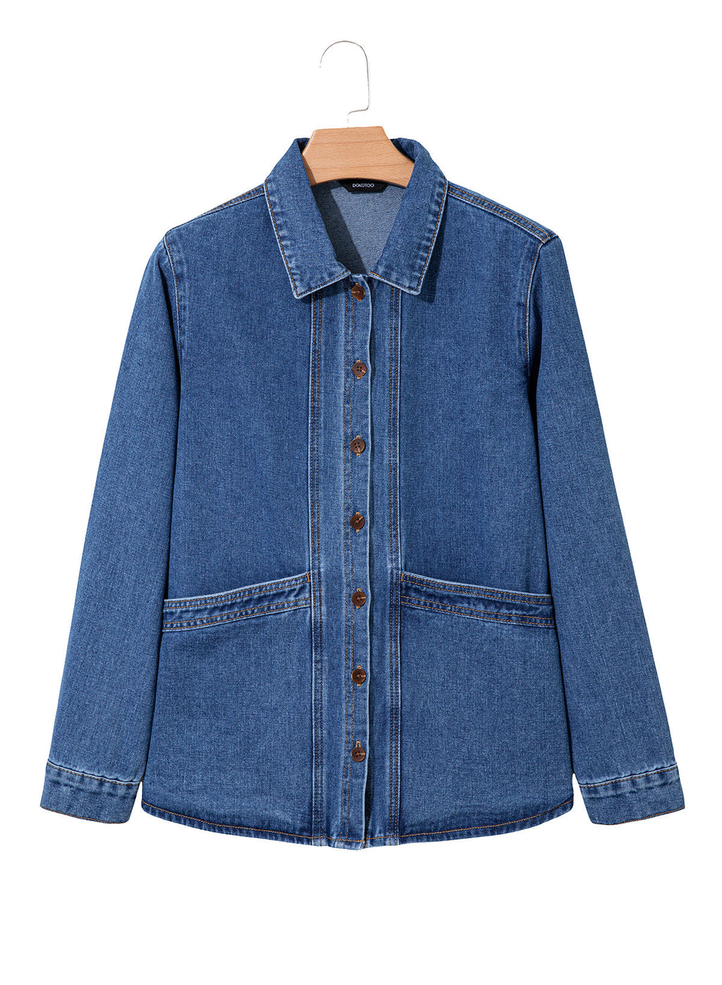 Dokotoo Womens Jean Jacket Denim Oversized Button Down Denim Jackets Coat