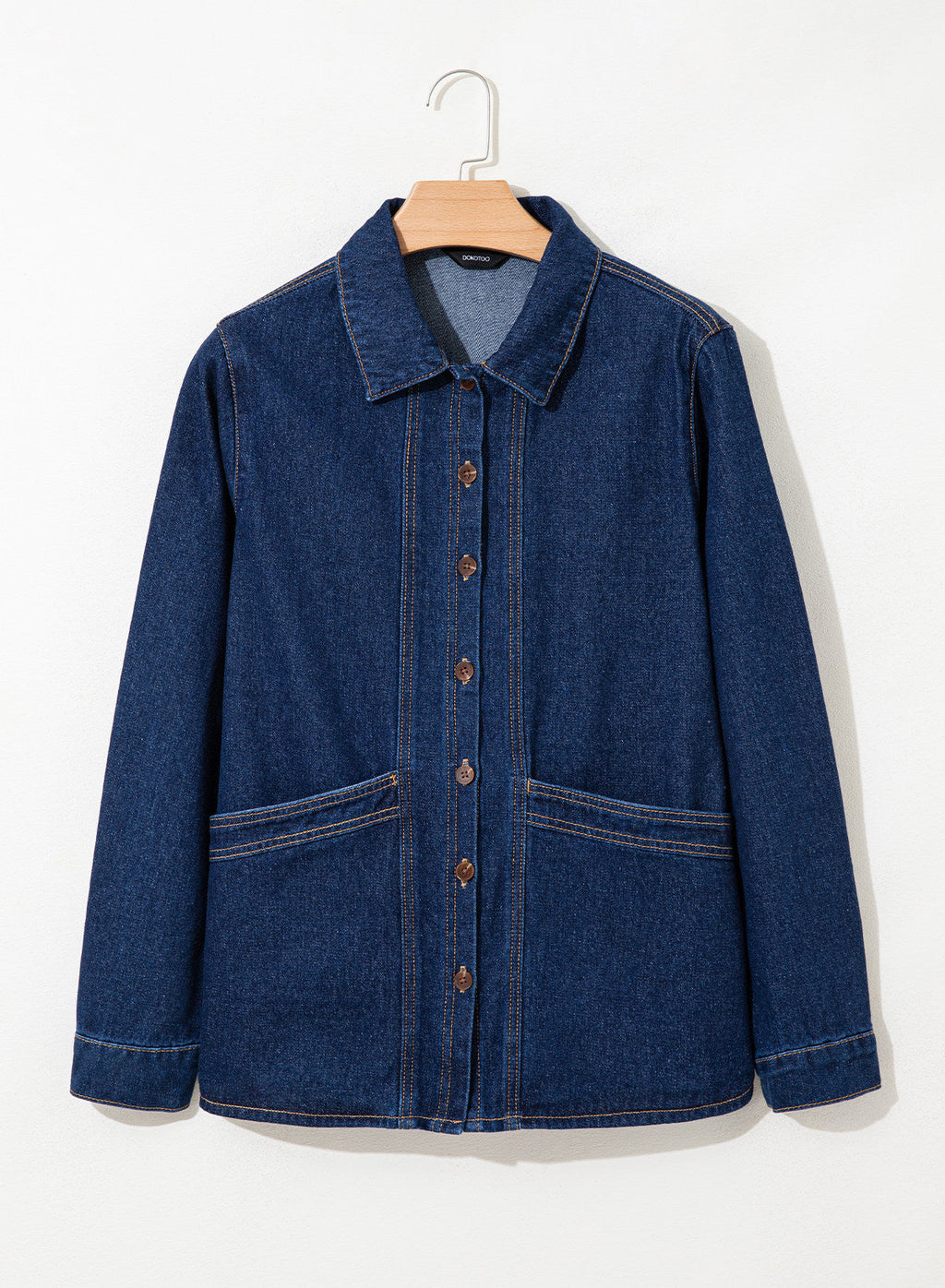 Dokotoo Womens Jean Jacket Denim Oversized Button Down Denim Jackets Coat