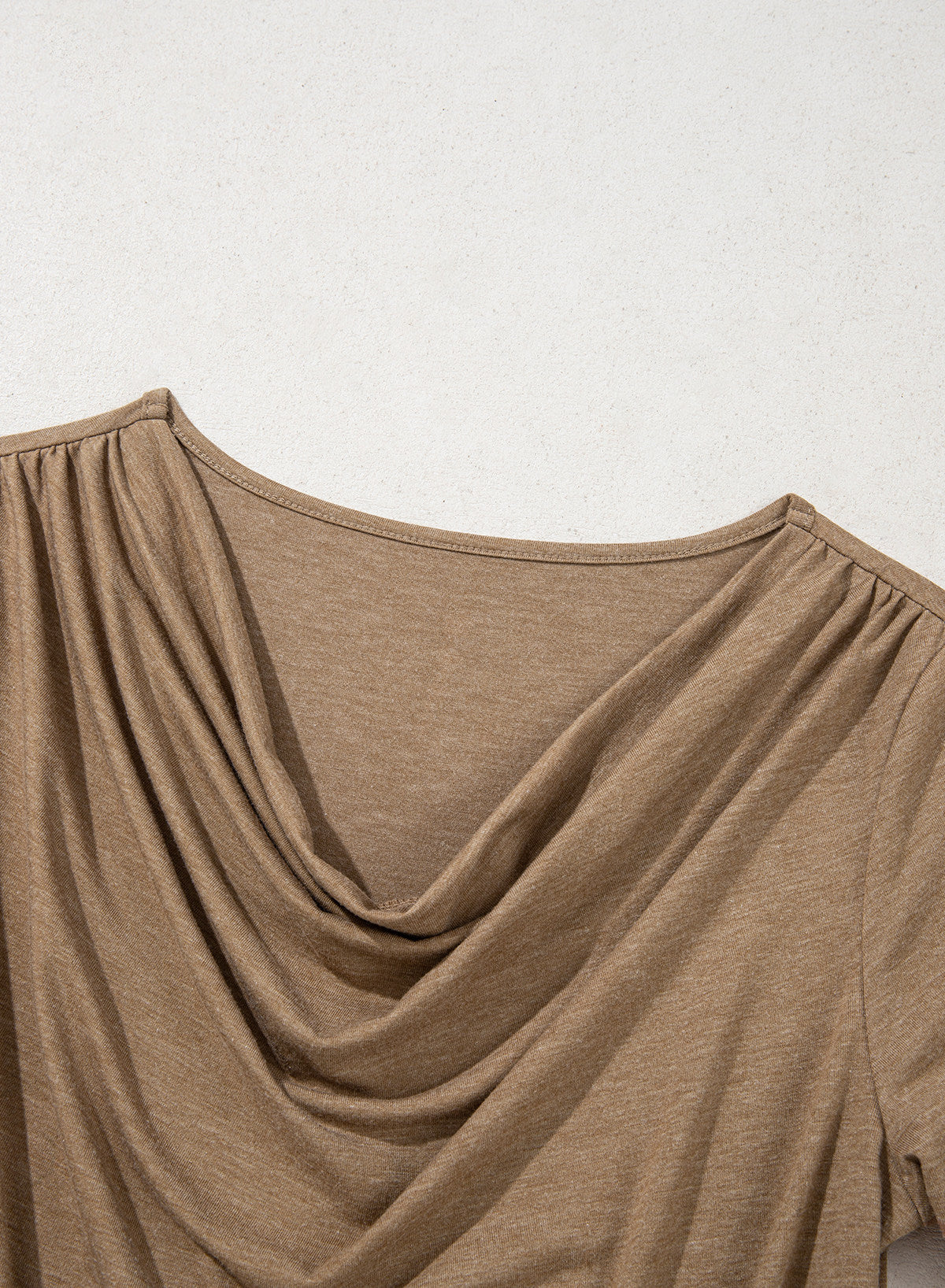 Women's Cowl Neck Long Sleeve Shirts Dressy Tops