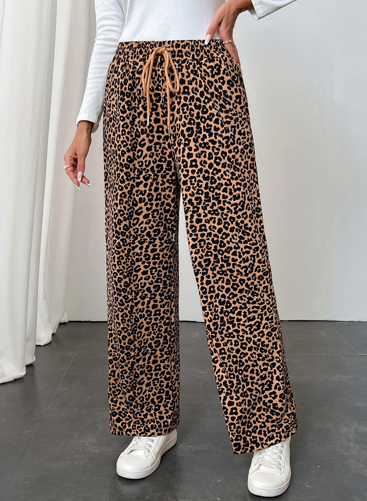 Resyla Y2K Retro American Fashion Street Chic Leopard Print Women Sweatpants