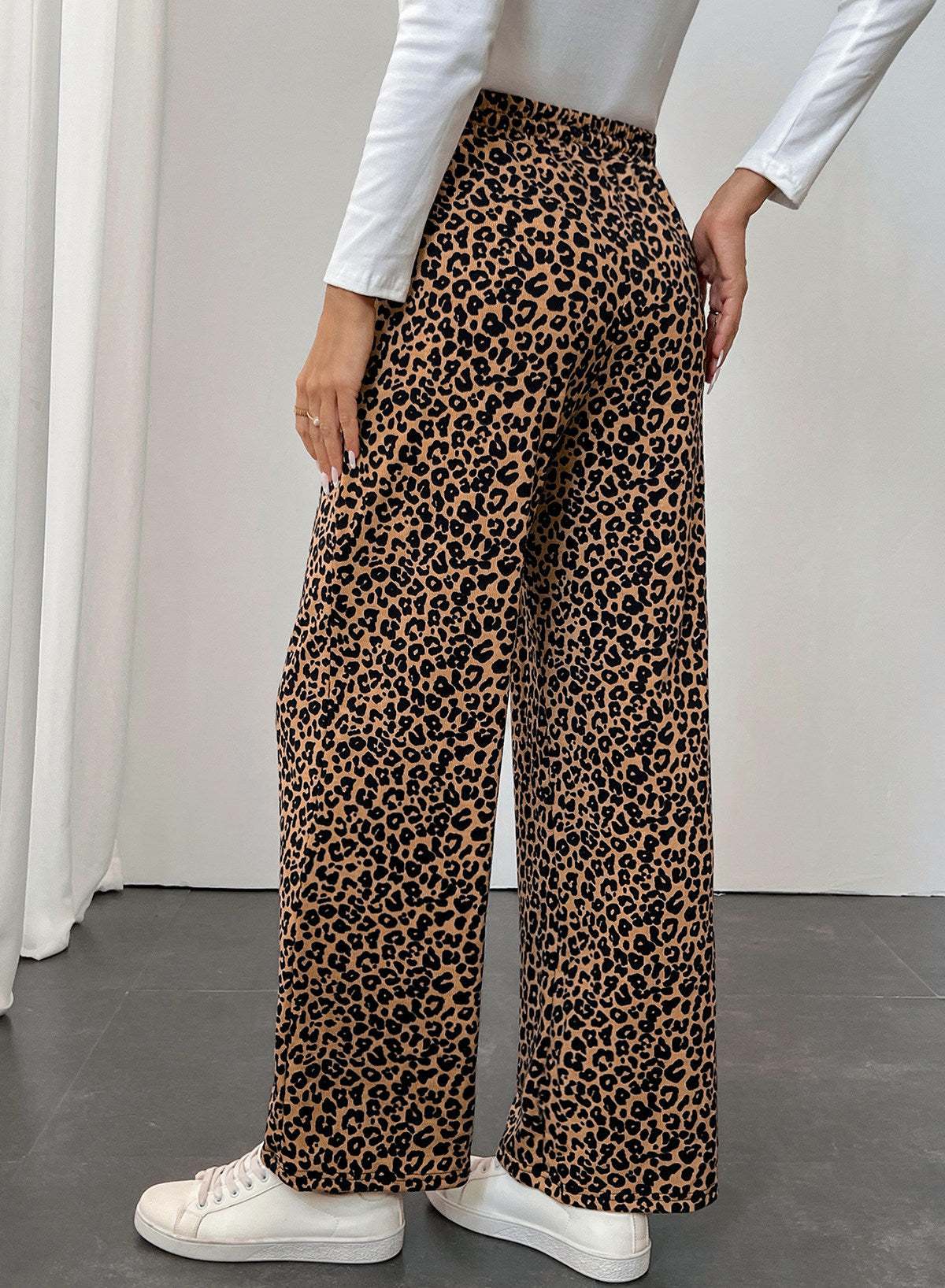 Resyla Y2K Retro American Fashion Street Chic Leopard Print Women Sweatpants