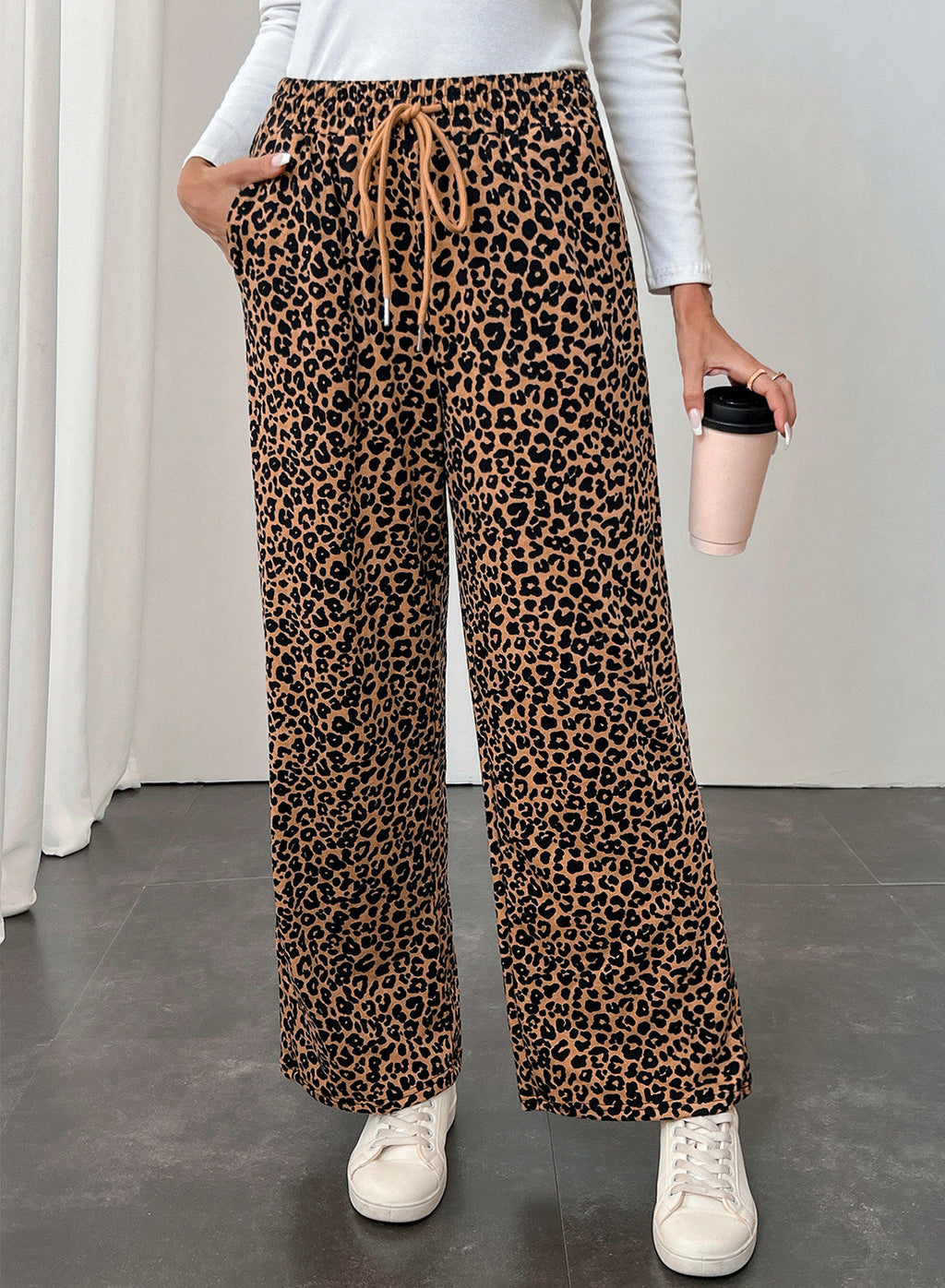 Resyla Y2K Retro American Fashion Street Chic Leopard Print Women Sweatpants