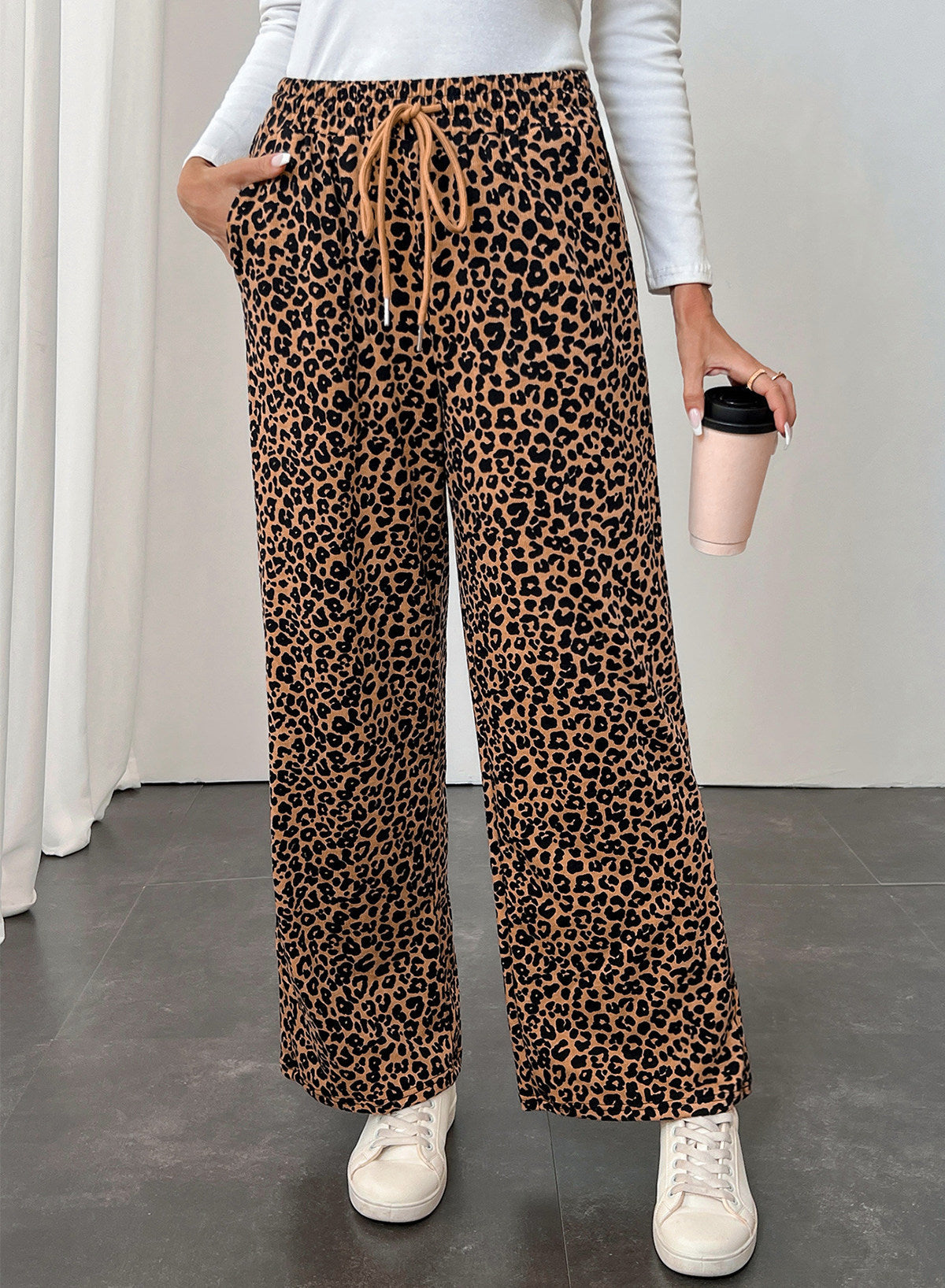 Resyla Y2K Retro American Fashion Street Chic Leopard Print Women Sweatpants