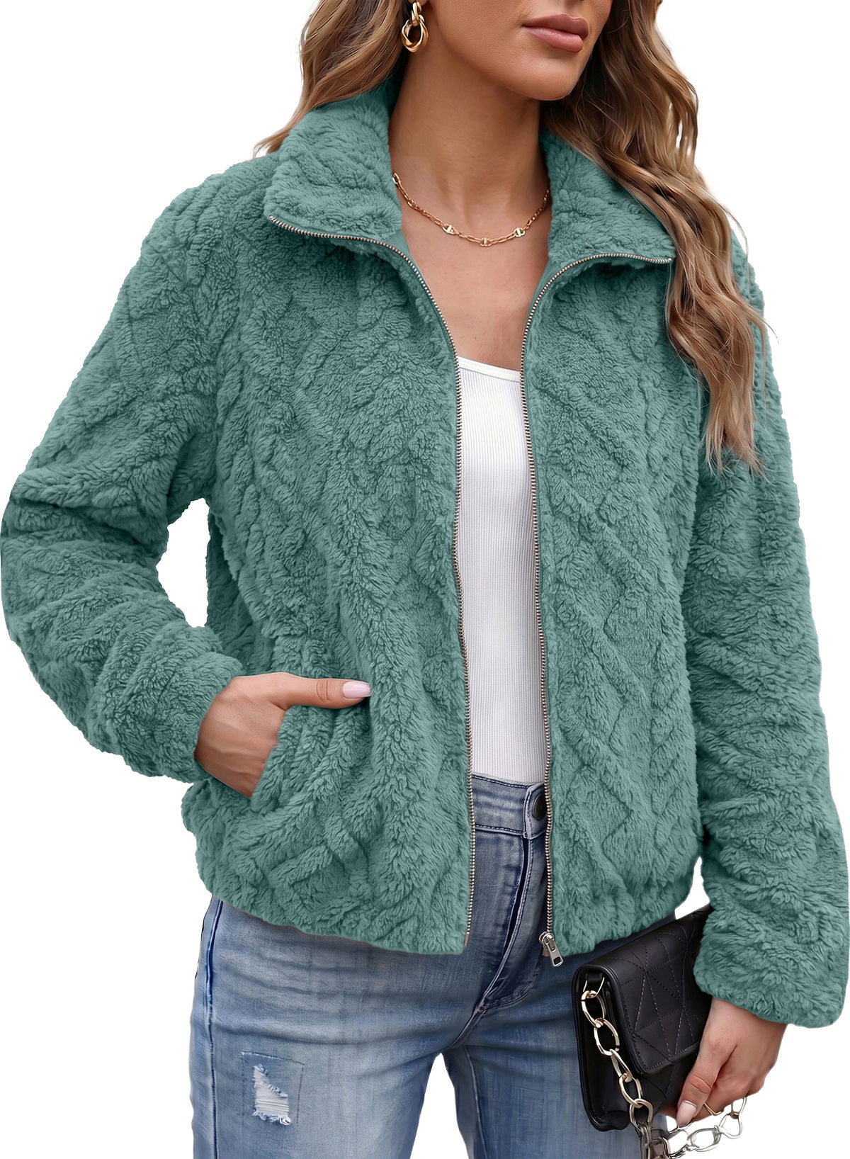 Dokotoo Women's Full Zip Fleece Winter Jacket 2026 Fall Warm Outerwear Coat