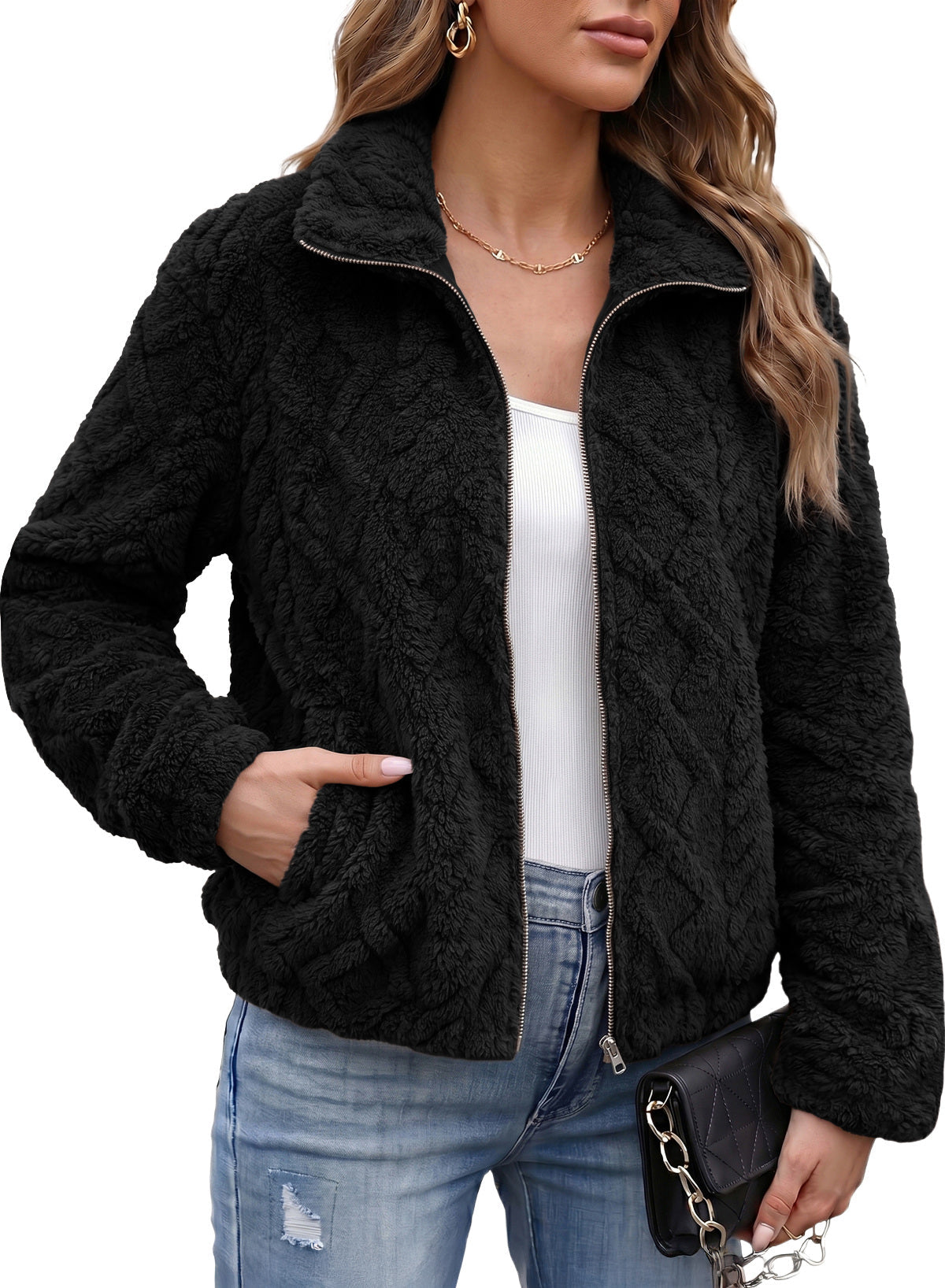 Dokotoo Women's Full Zip Fleece Winter Jacket 2026 Fall Warm Outerwear Coat