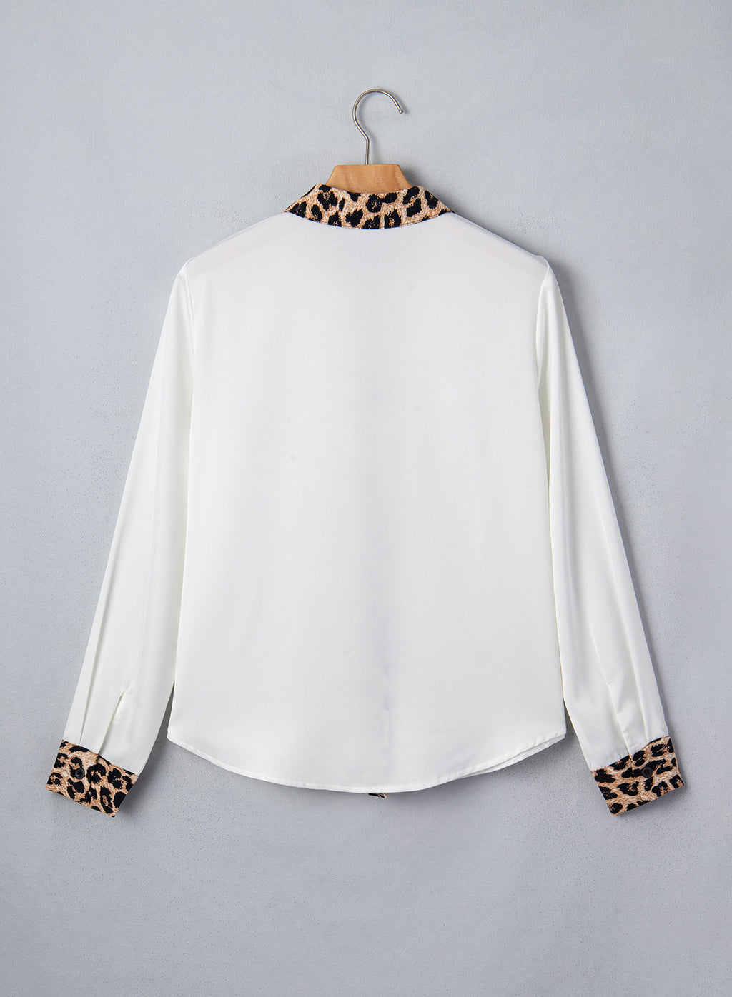 Dokotoo Womens Tops Business Casual Outfits Long Sleeve V Neck Button Down Shirts Satin Leopard Print Elegant Work Blouses