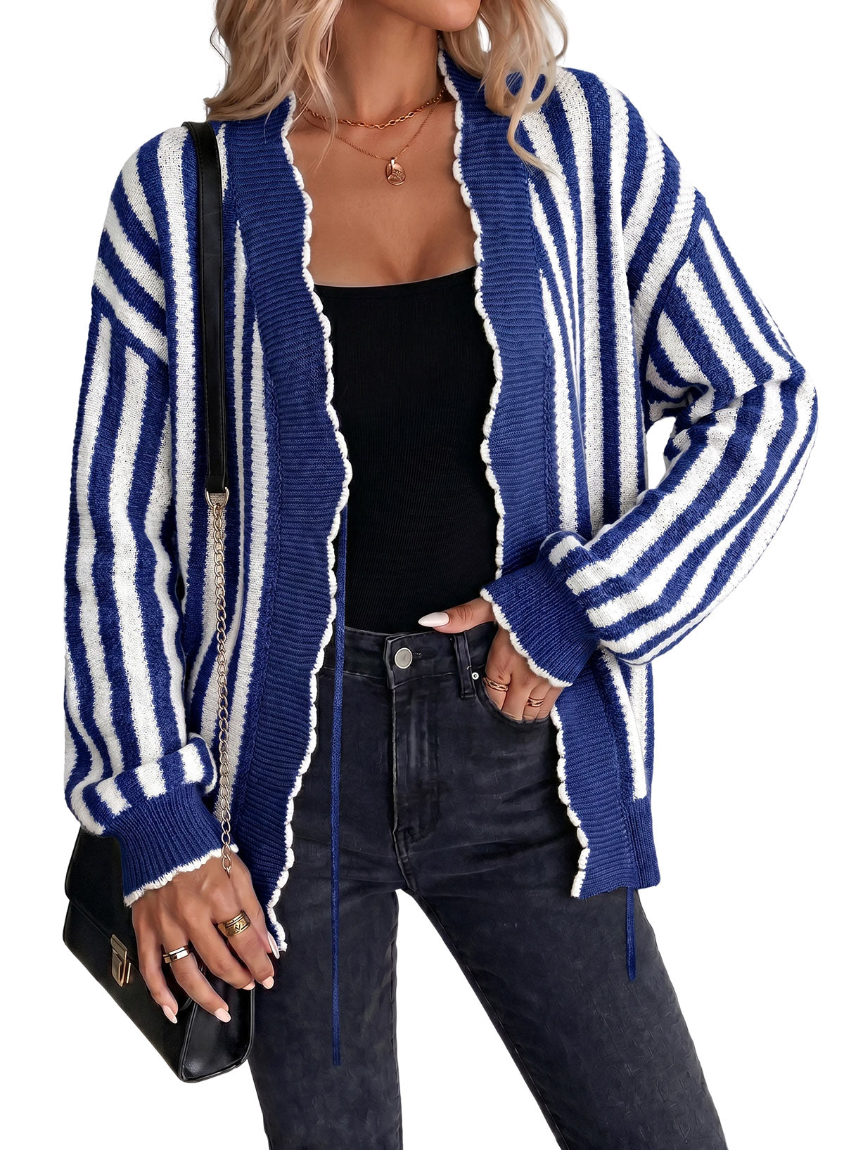 Dokotoo Cardigan Sweaters for Women Fall Striped 2026 Jackets
