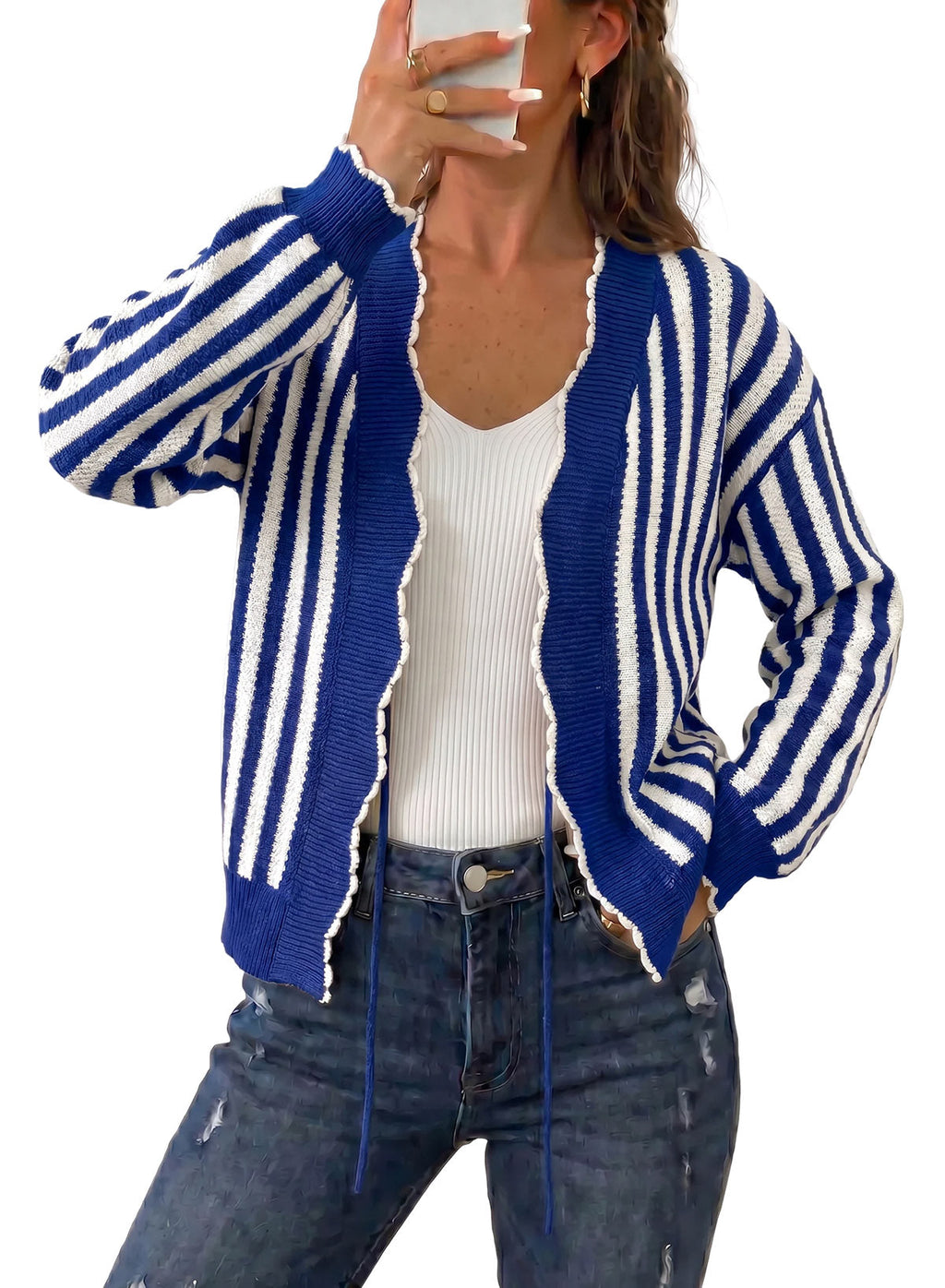 Dokotoo Cardigan Sweaters for Women Fall Striped 2026 Jackets