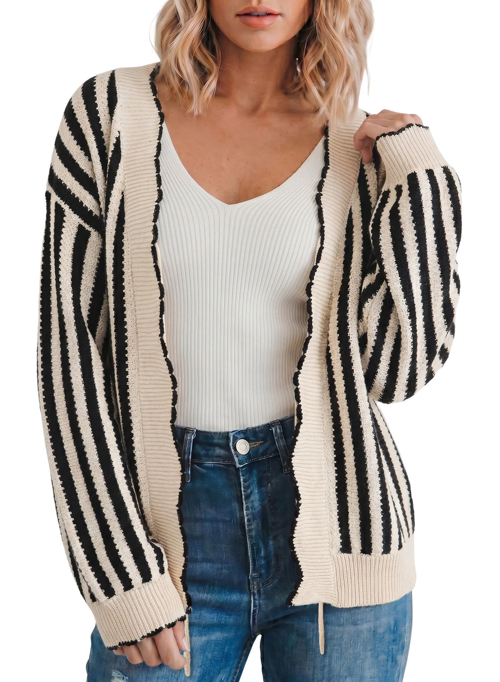 Dokotoo Cardigan Sweaters for Women Fall Striped 2026 Jackets