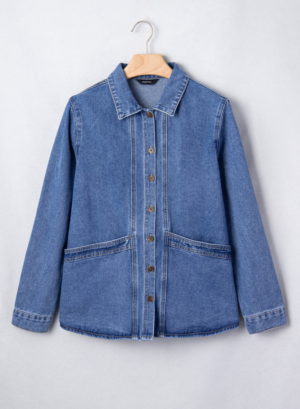 Dokotoo Womens Jean Jacket Denim Oversized Button Down Denim Jackets Coat