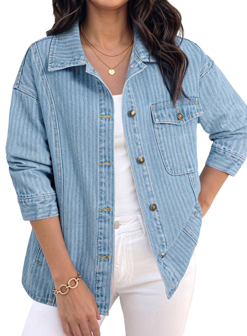 Dokotoo Denim Jackets for Women 2026 Trendy Shacket