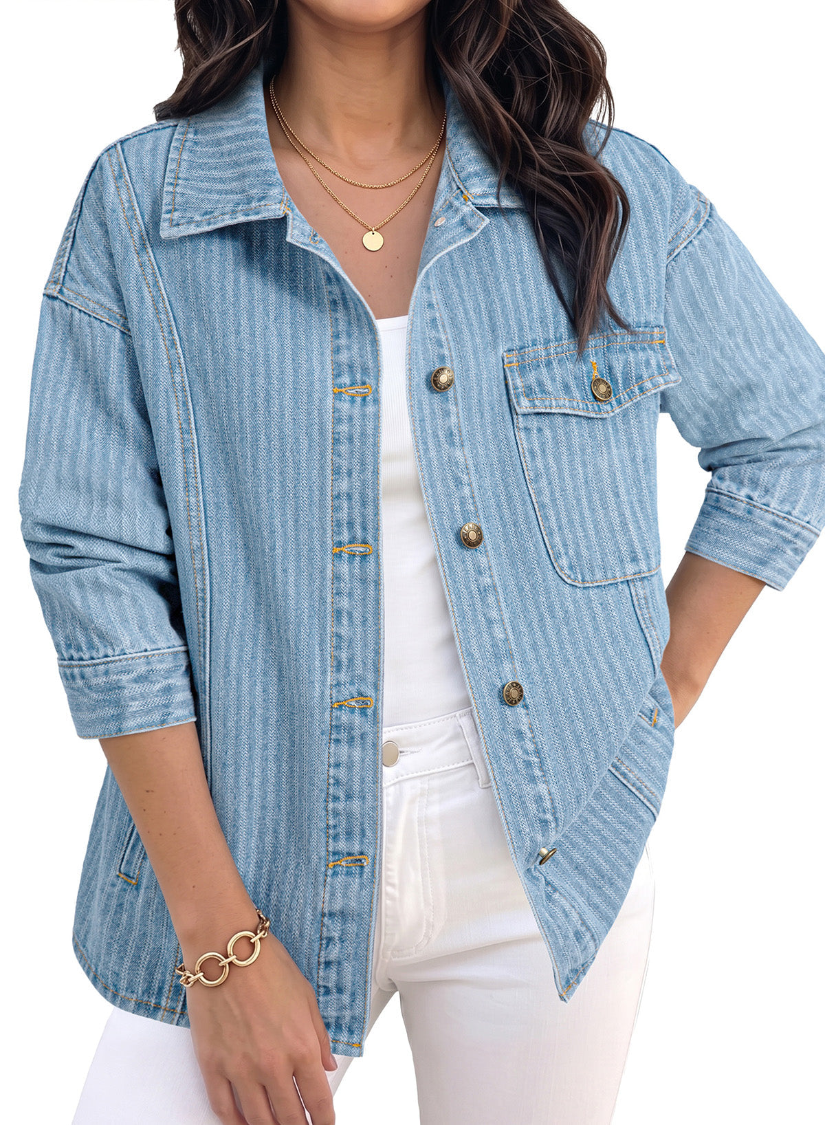 Dokotoo Denim Jackets for Women 2026 Trendy Shacket