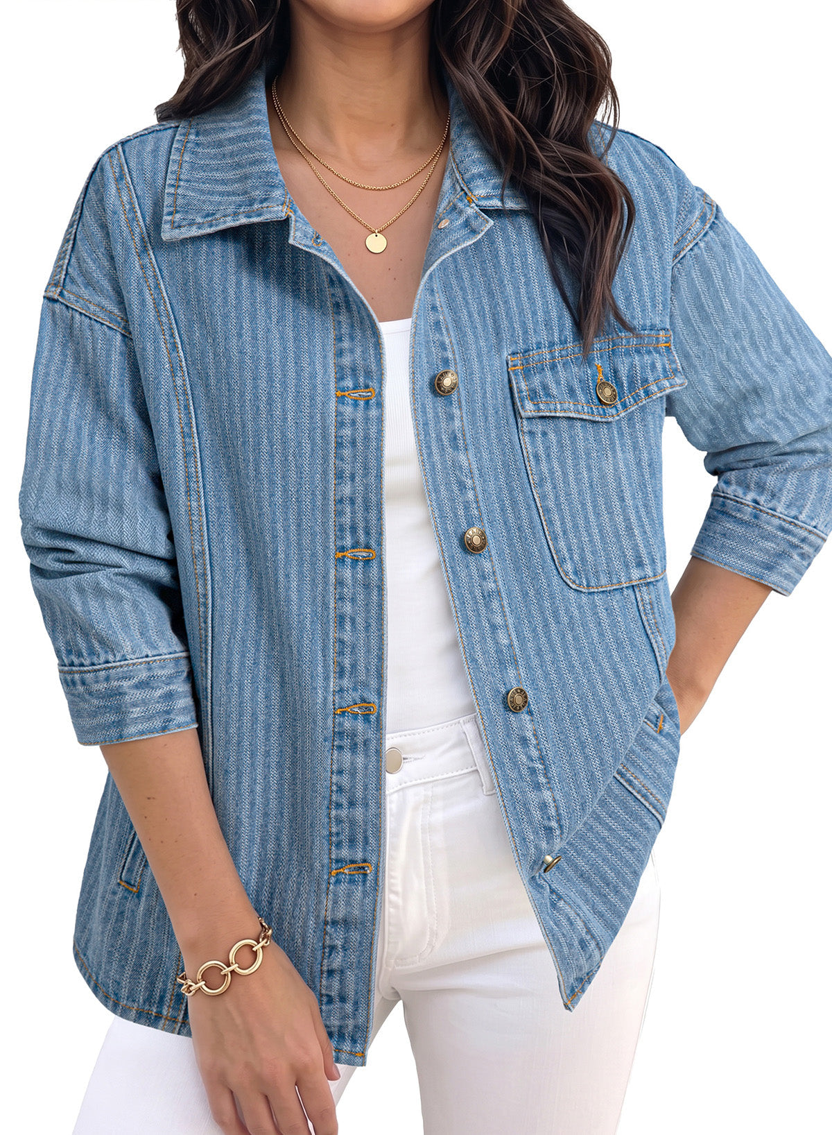 Dokotoo Denim Jackets for Women 2026 Trendy Shacket