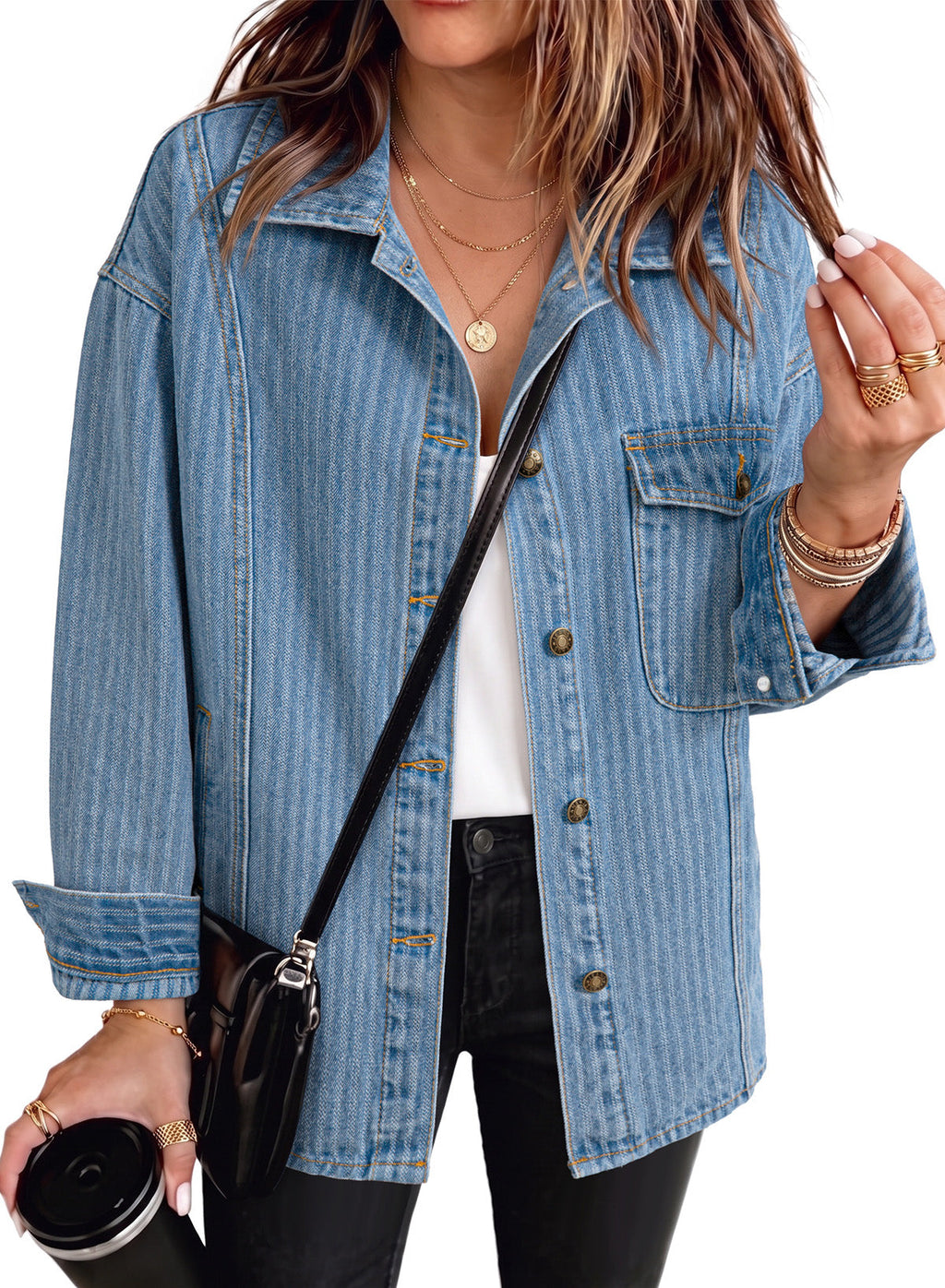 Dokotoo Denim Jackets for Women 2026 Trendy Shacket
