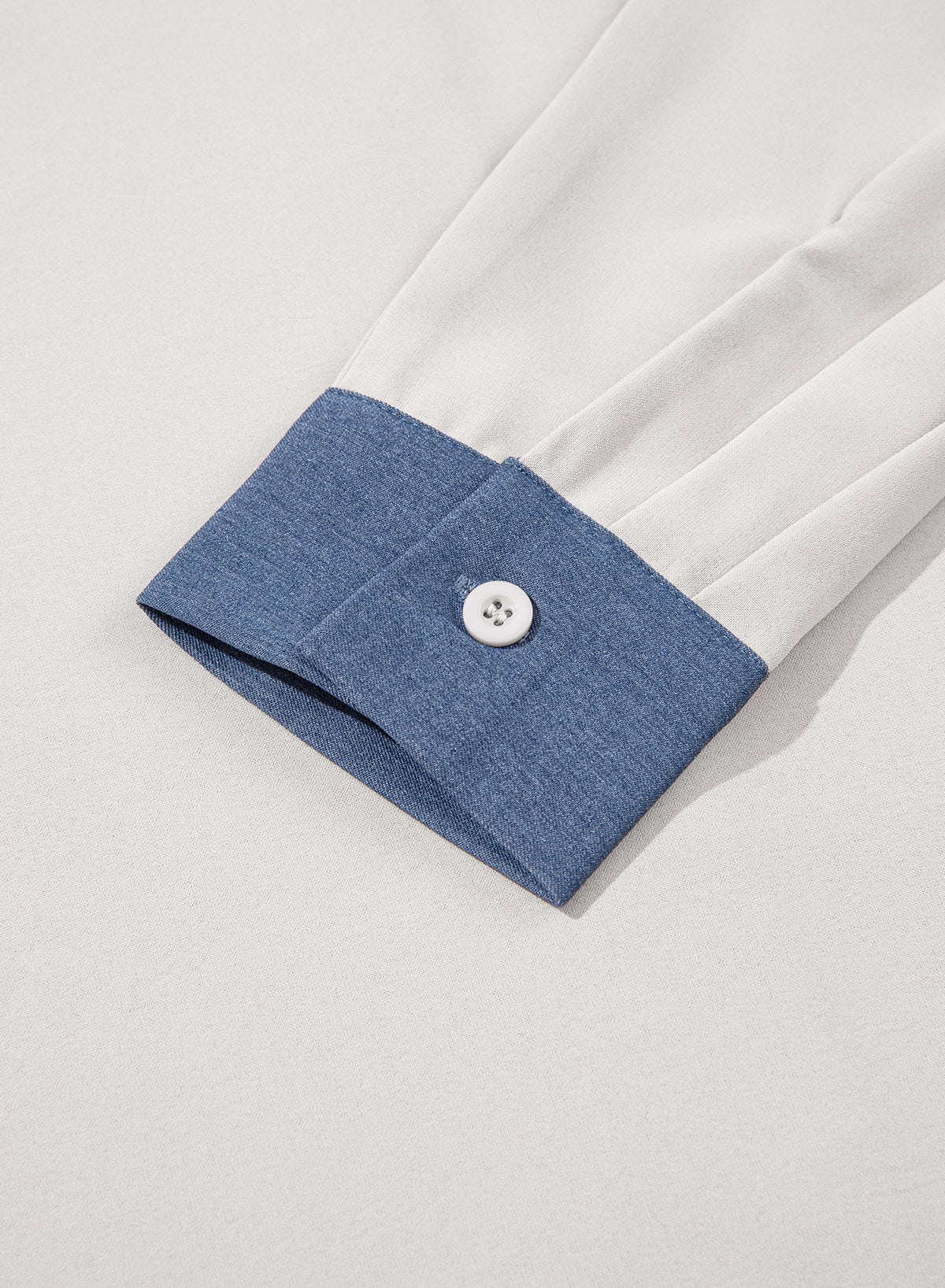 Dokotoo Button Down Shirts for Women Long Sleeve Denim Patchwork Tops