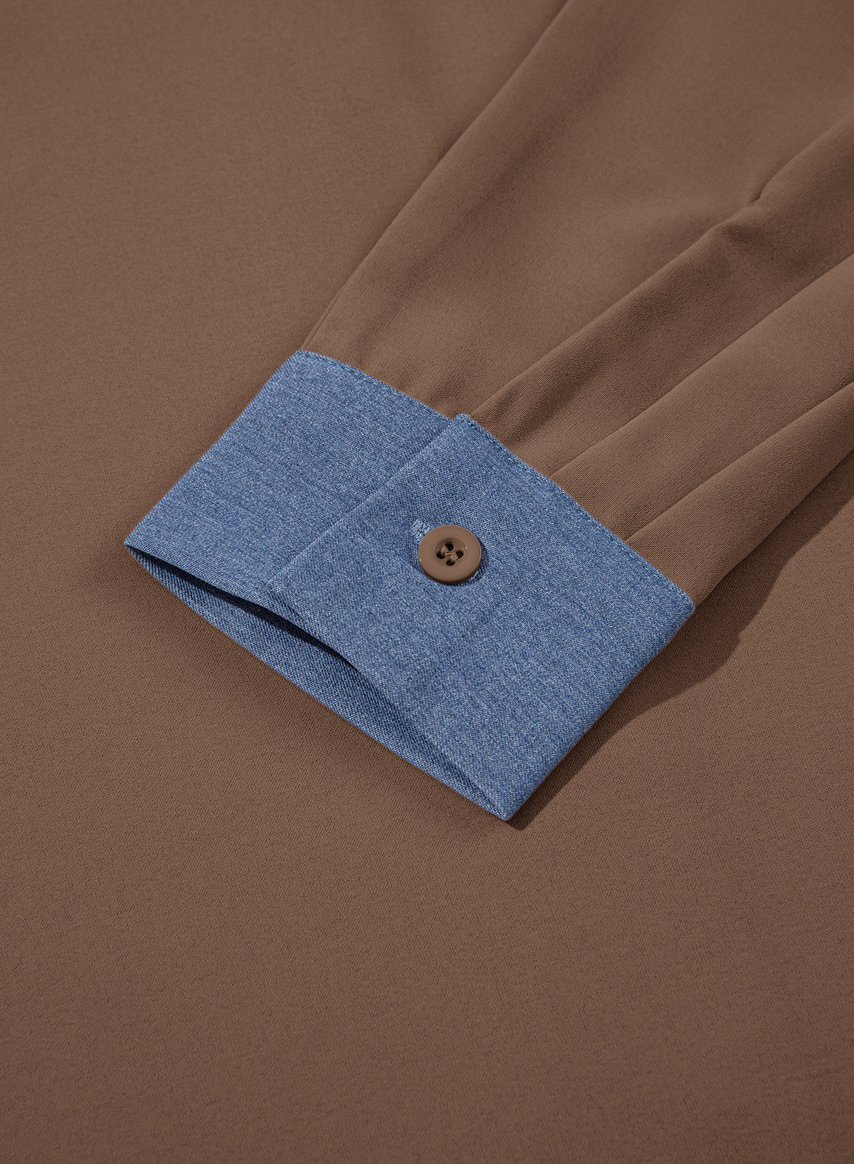 Dokotoo Button Down Shirts for Women Long Sleeve Denim Patchwork Tops