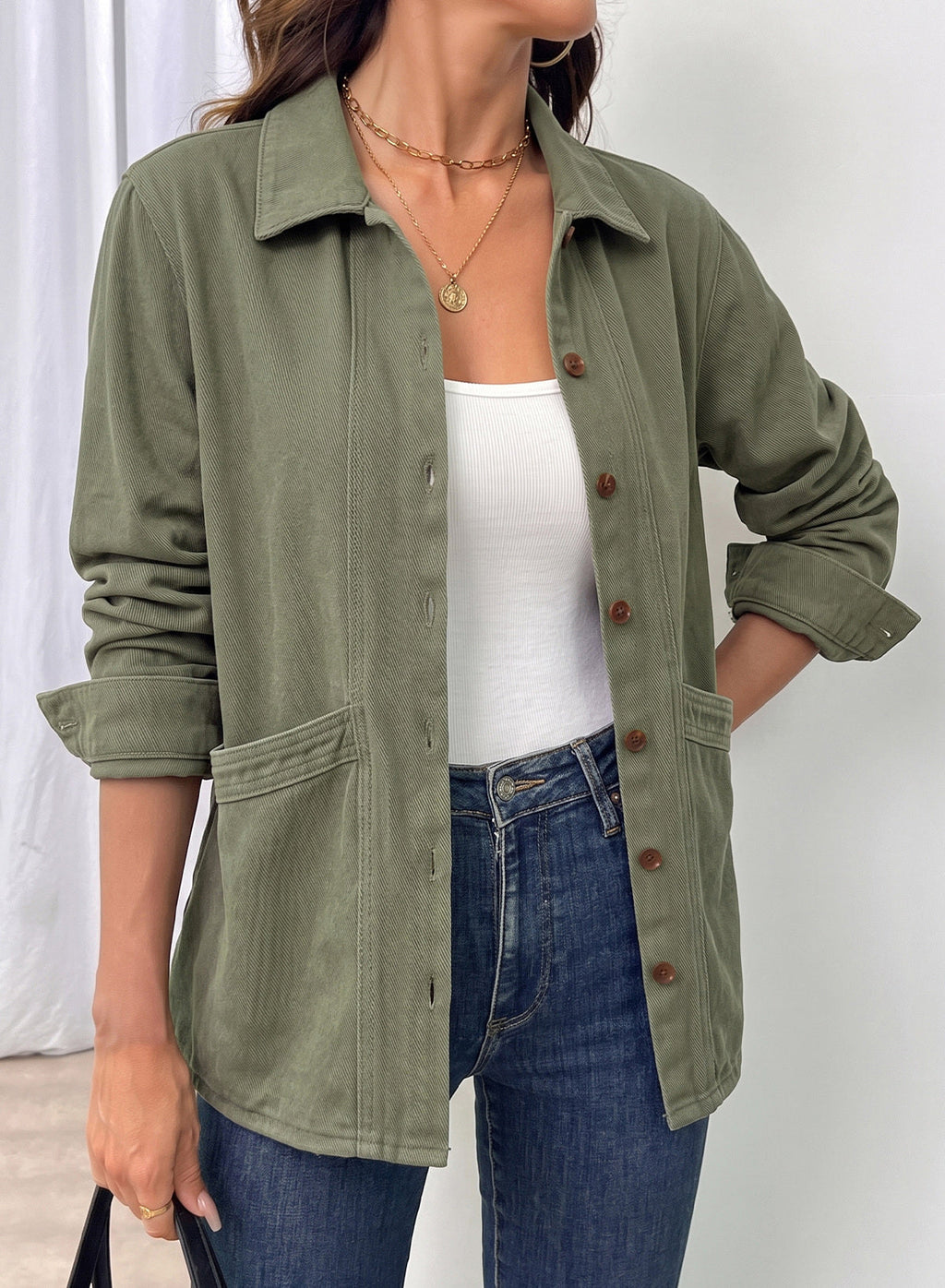 Dokotoo Womens Jean Jacket Denim Oversized Button Down Denim Jackets Coat