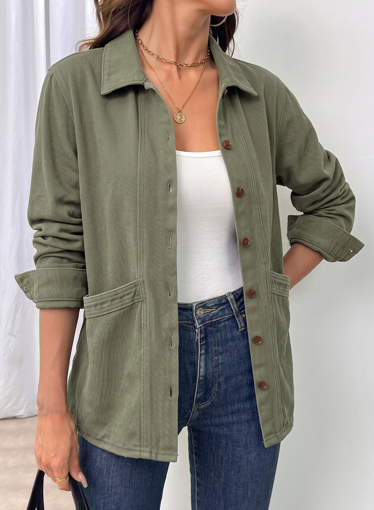 Dokotoo Womens Jean Jacket Denim Oversized Button Down Denim Jackets Coat