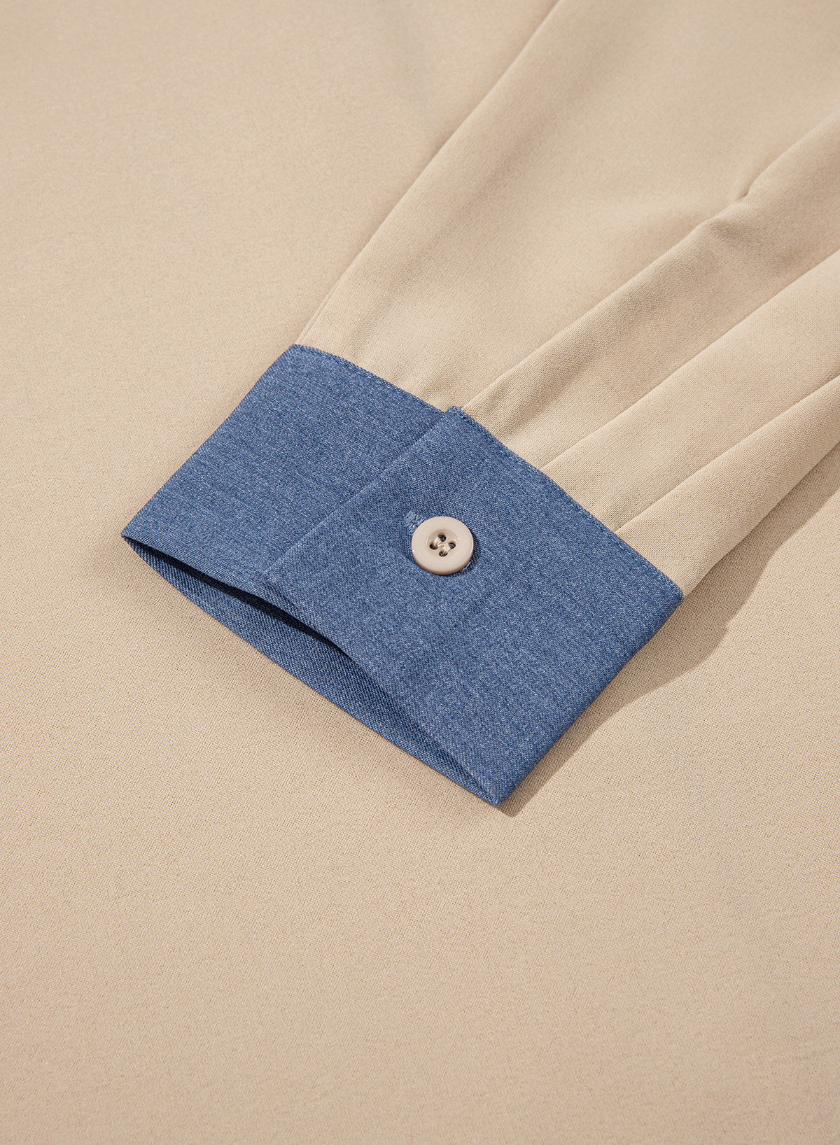 Dokotoo Button Down Shirts for Women Long Sleeve Denim Patchwork Tops