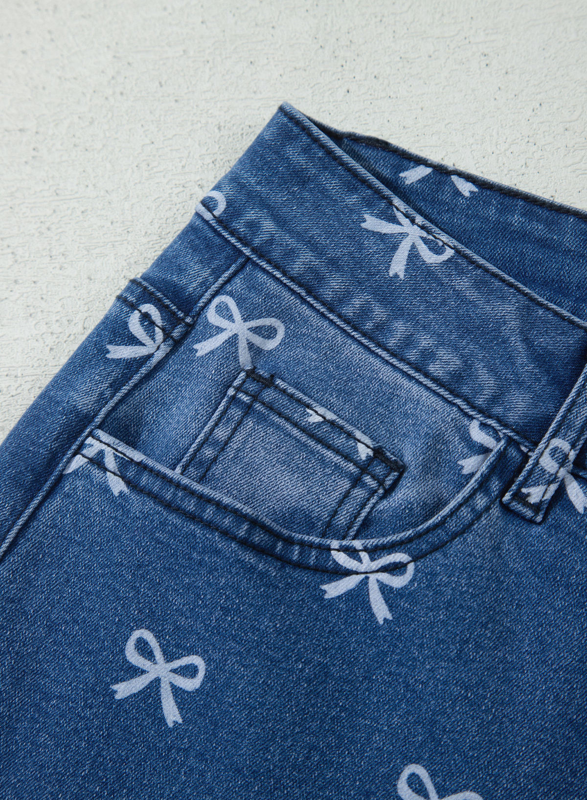 Dokotoo Women's Wide Leg Jeans Floral Print Baggy Denim Pants with Pockets