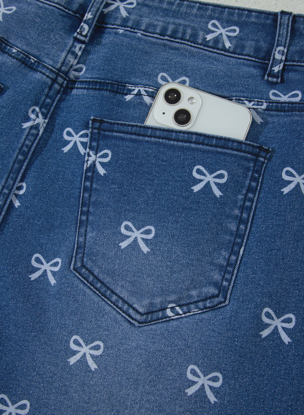 Dokotoo Women's Wide Leg Jeans Floral Print Baggy Denim Pants with Pockets