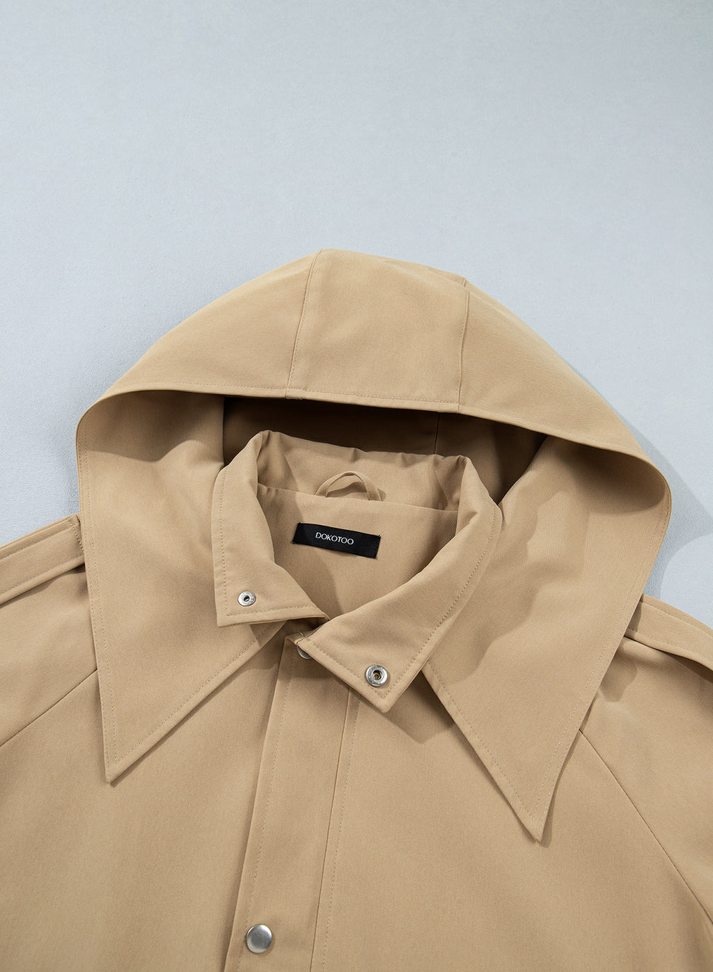 Dokotoo Women's Casual Drawstring Zip Hooded Trench Coat 2026 Outerwear Jacket