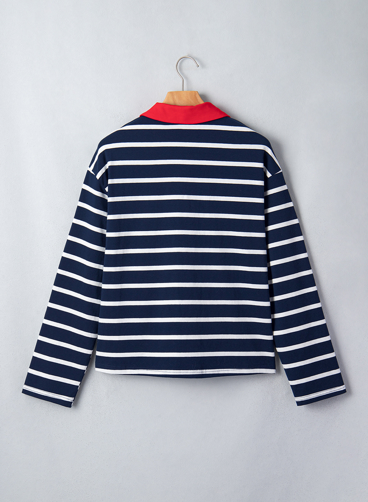 Dokotoo Womens Tops Long Sleeve Striped Color Block Button Down Shirts