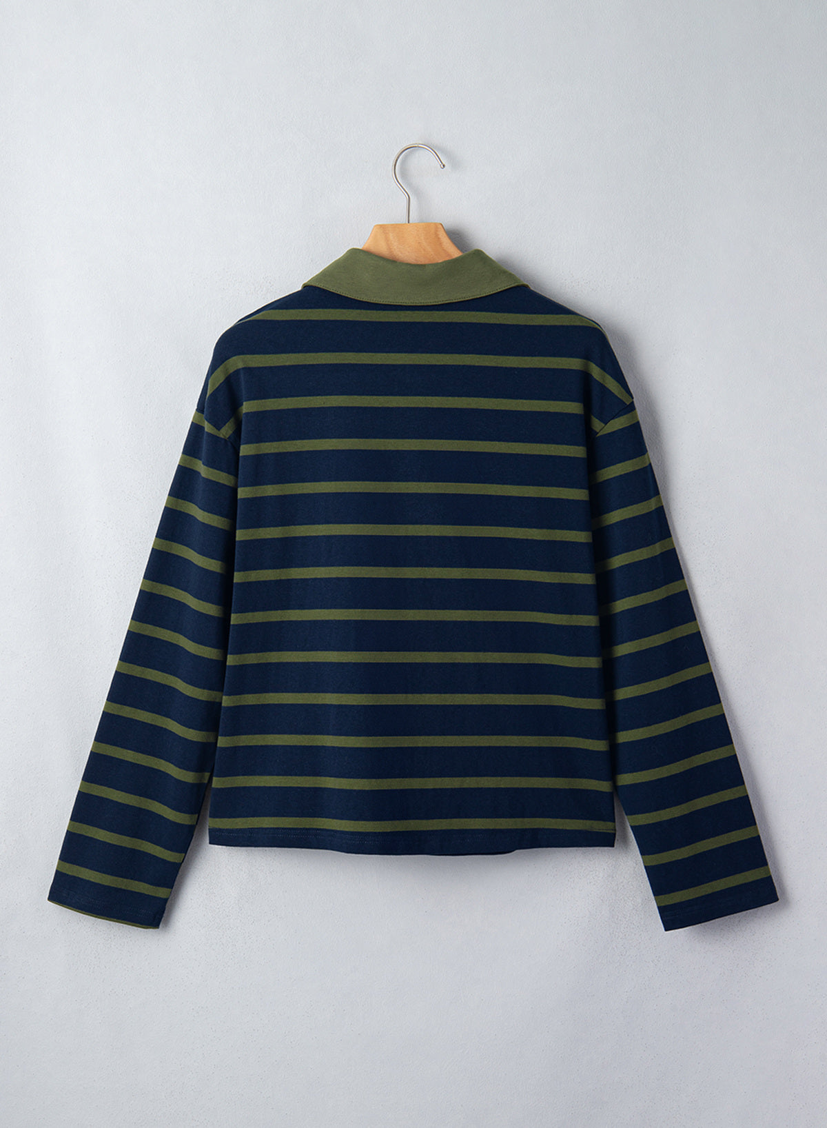 Dokotoo Womens Tops Long Sleeve Striped Color Block Button Down Shirts