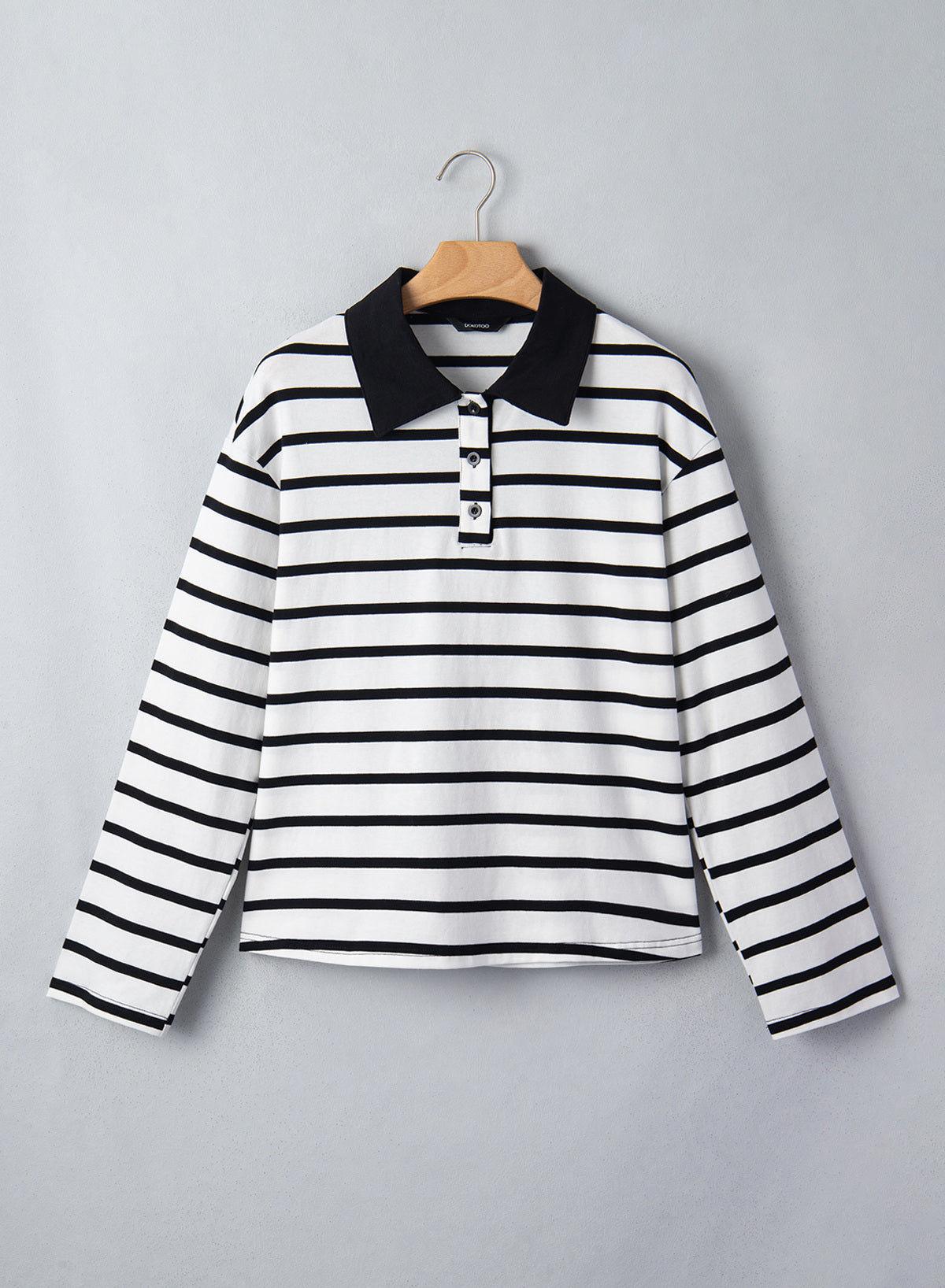 Dokotoo Womens Tops Long Sleeve Striped Color Block Button Down Shirts