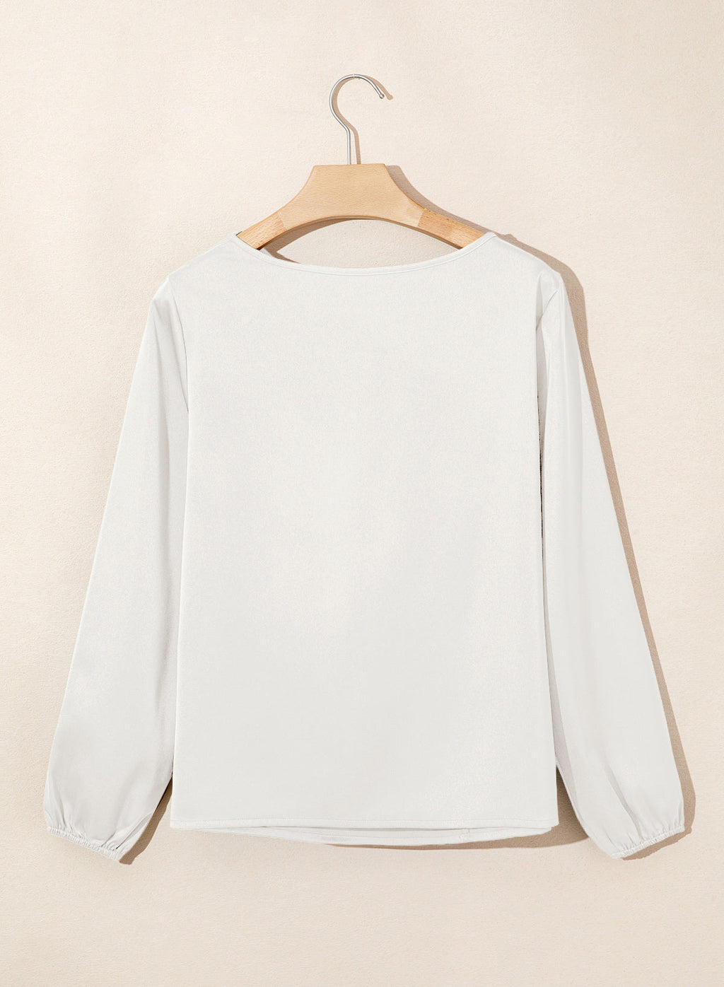 Dokotoo Womens Shirts Long Sleeve Dressy Casual V Neck Satin Top