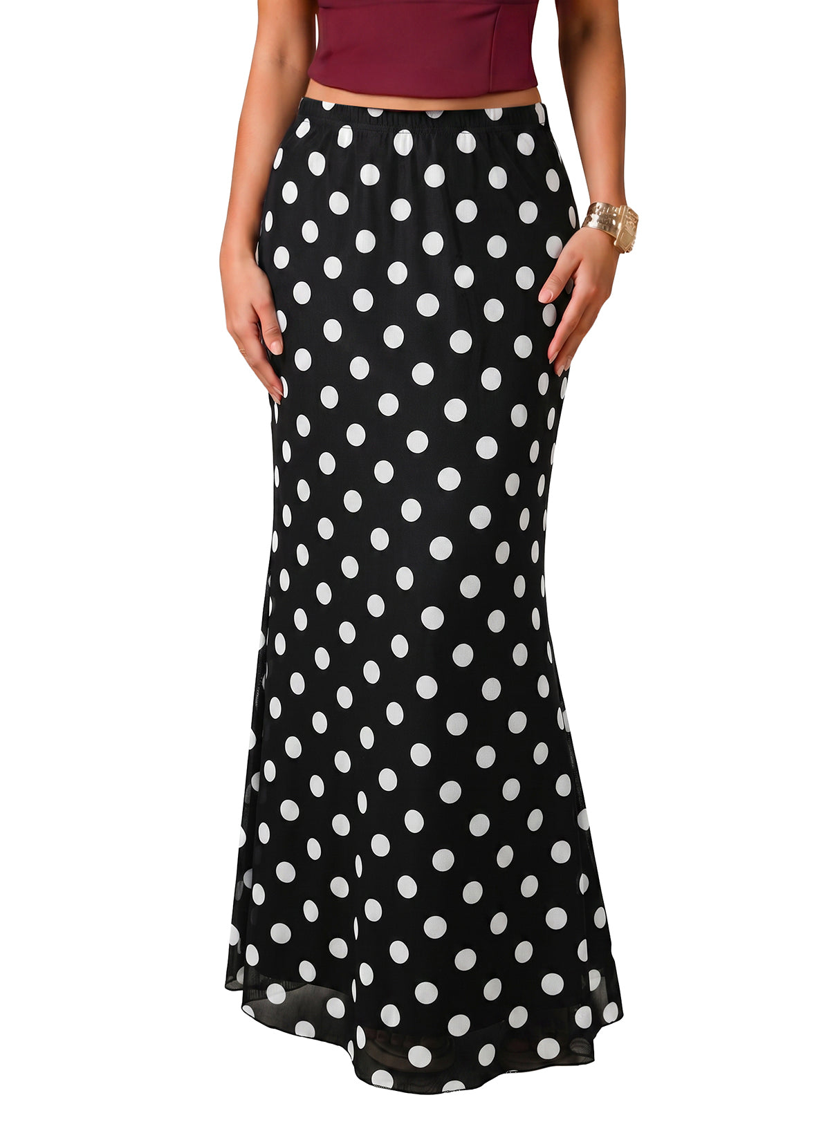 2026 Dresses For Women Glamine Women's Elegant Satin Skirt Versatile Fish Tail Hem Skirt